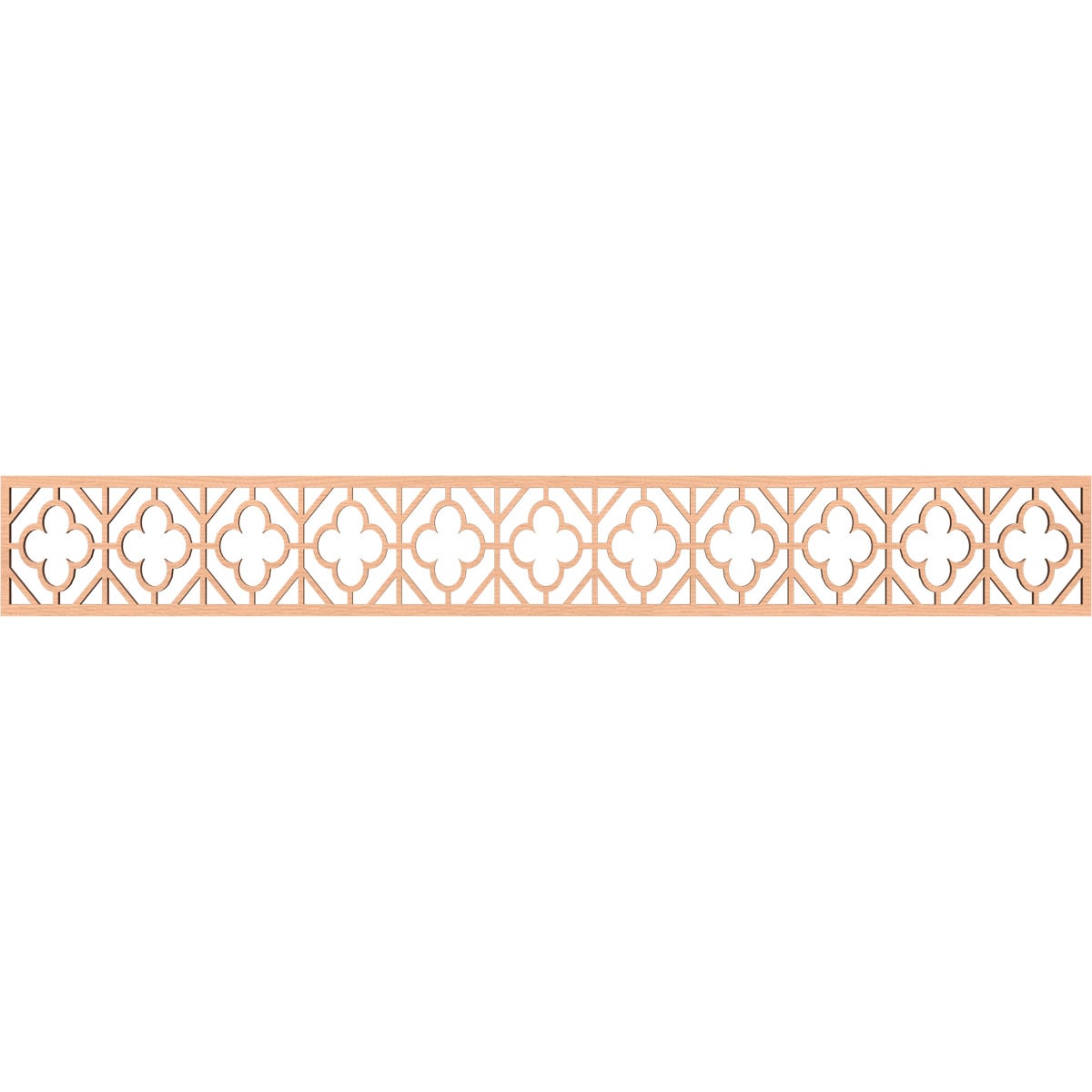 Ekena Millwork MLDA06X46HAZAL Hazelton Fretwork Flat Trim 6-in x 3.86-ft Alder Brown Unfinished 2155822 Pierced Wall Panel Moulding