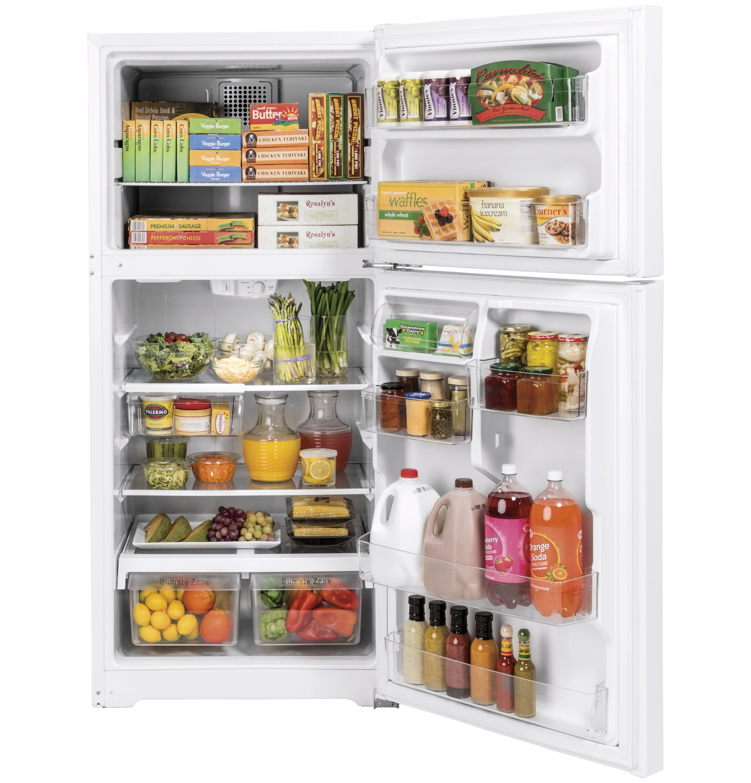 GE 19.1-cu ft Top-Freezer Refrigerator (White) ENERGY STAR in the Top ...