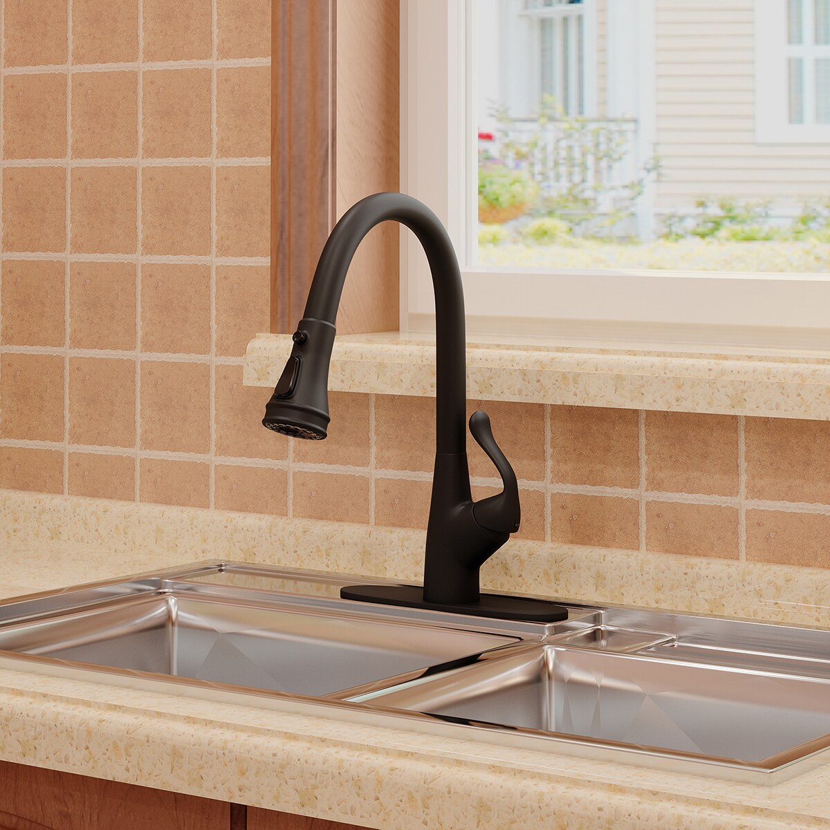 Mondawe OR-91MBKF-DG Kitchen-Faucets - View #2