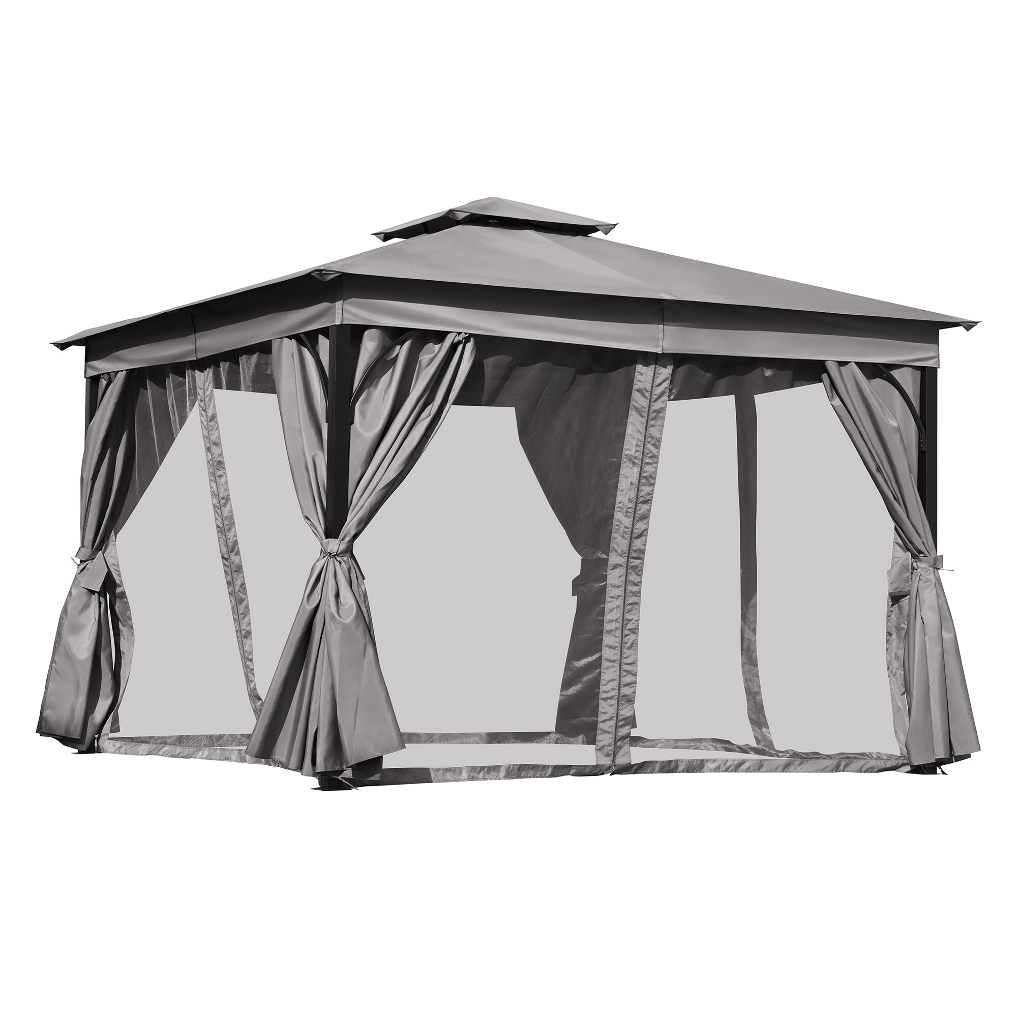 SINOFURN SYB260042GY Wood-Resin-Gazebos - View #20