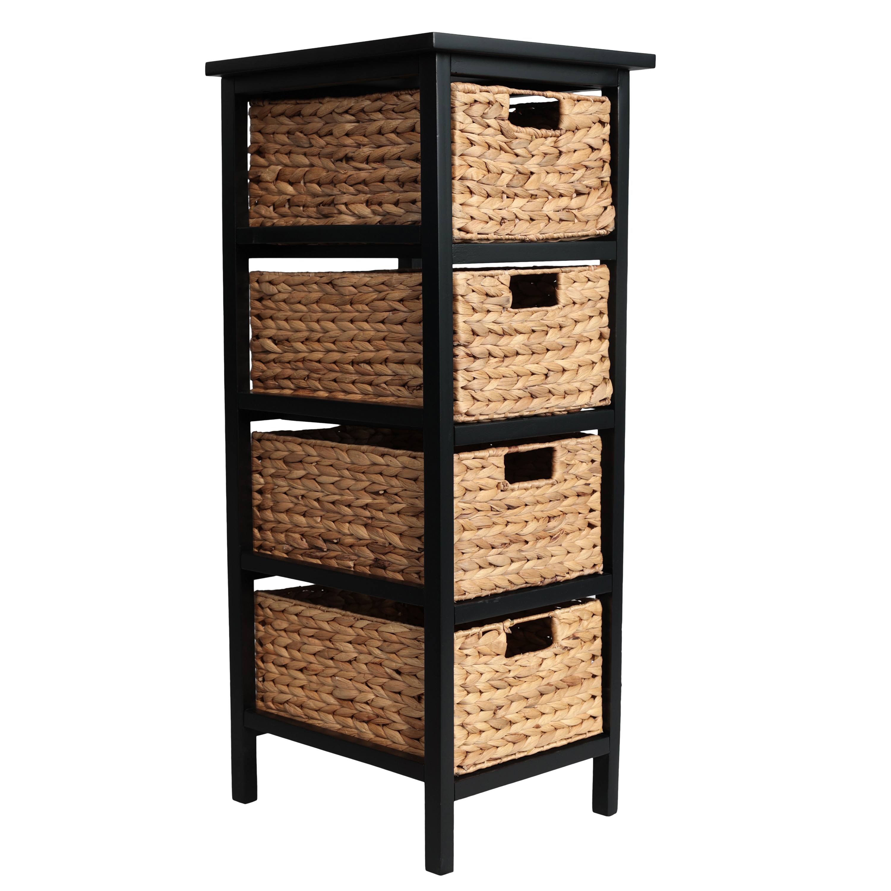 happimess Cohen 33.5 in. H Coastal Bohemian Handcrafted Acacia Wood 4 ...