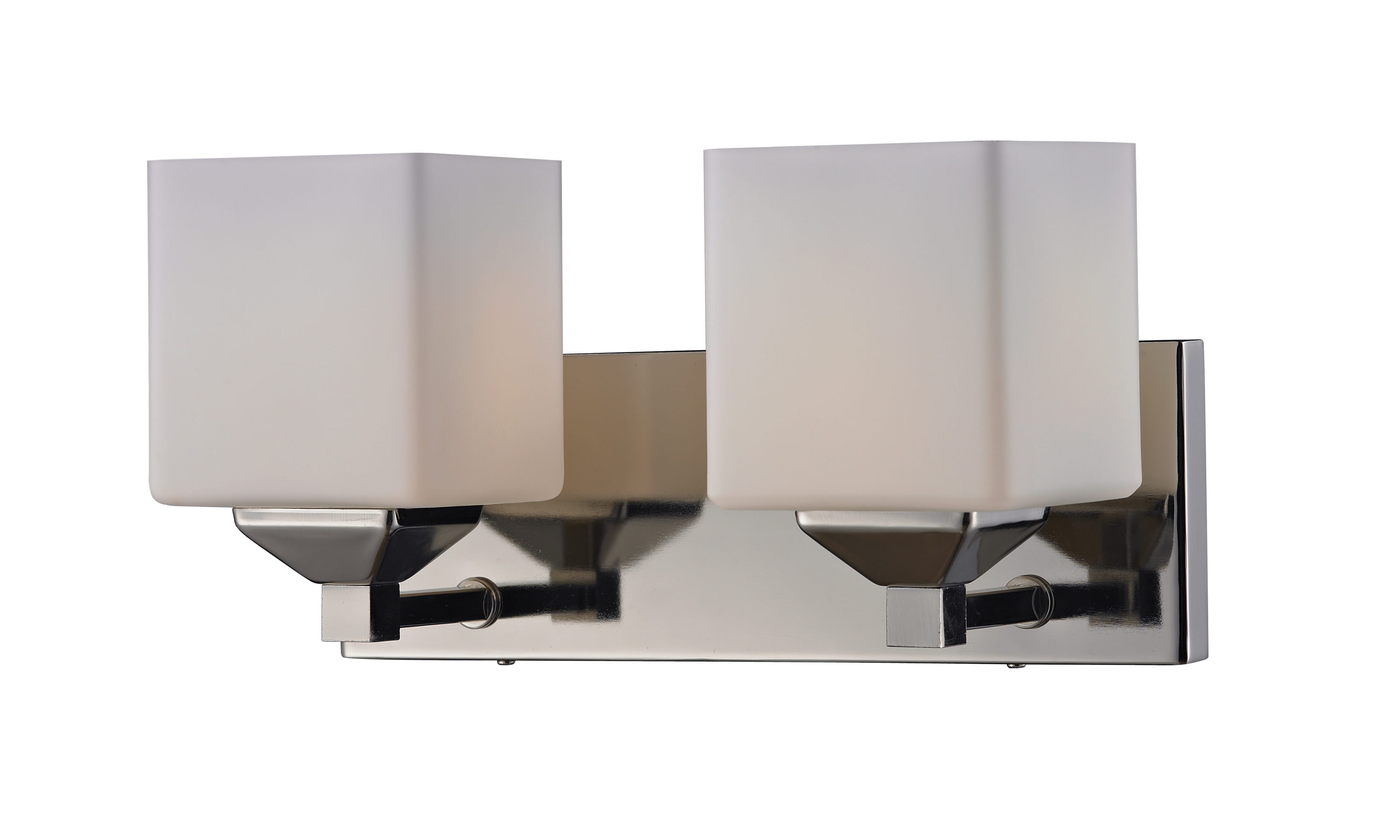 Z-Lite 2105-2V Quube 13-in 2 -Light Polished Chrome Traditional Vanity light