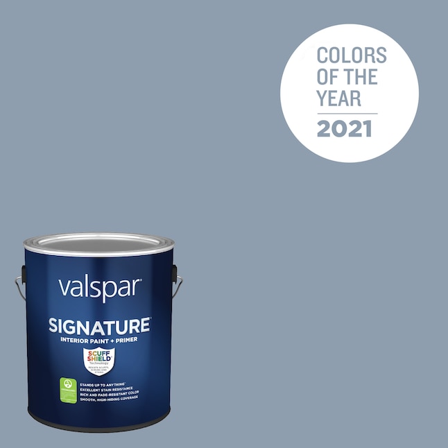 Valspar Signature Eggshell Blissful Blue 4005 3c Latex Interior Paint Primer 1 Gallon In The Department At Com - English Channel Paint Colors 2021