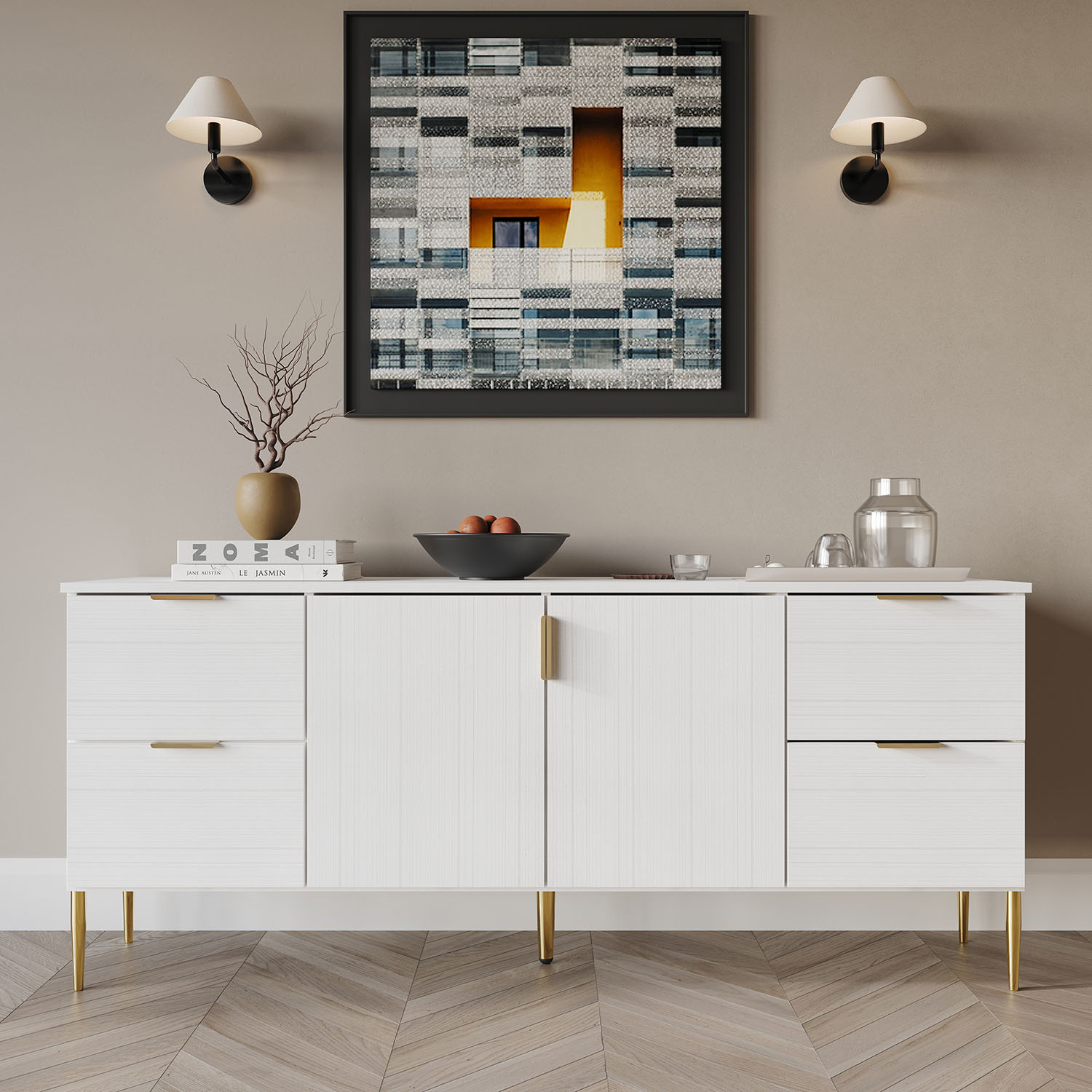 ChaletPosh C7031SB-WT Dining-Kitchen-Storarge - View #2