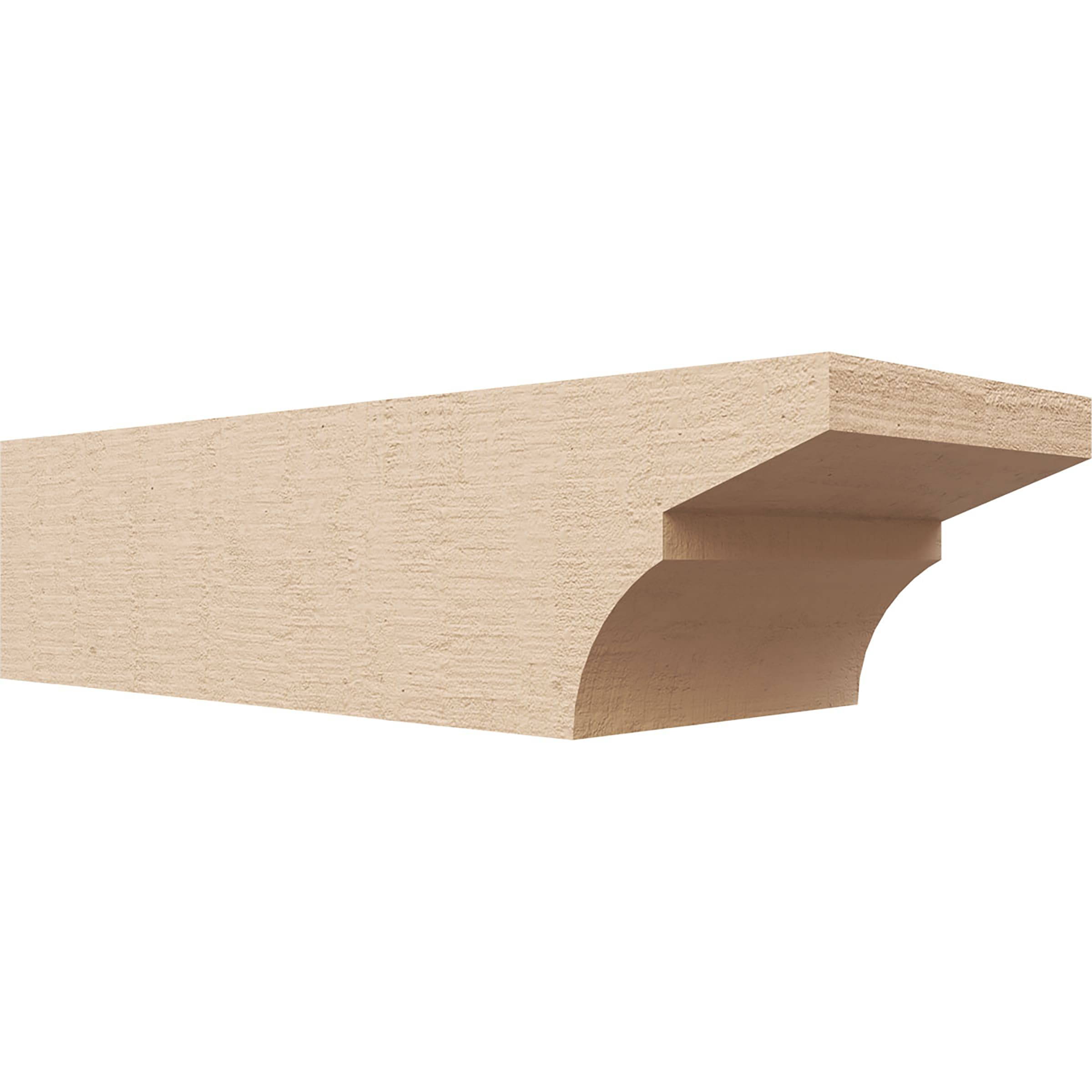 Ekena Millwork RFTU06X04X16MONRCPR Monterey Woodgrain 6-in x 4-in x 16-in Brown Urethane Standard bracket