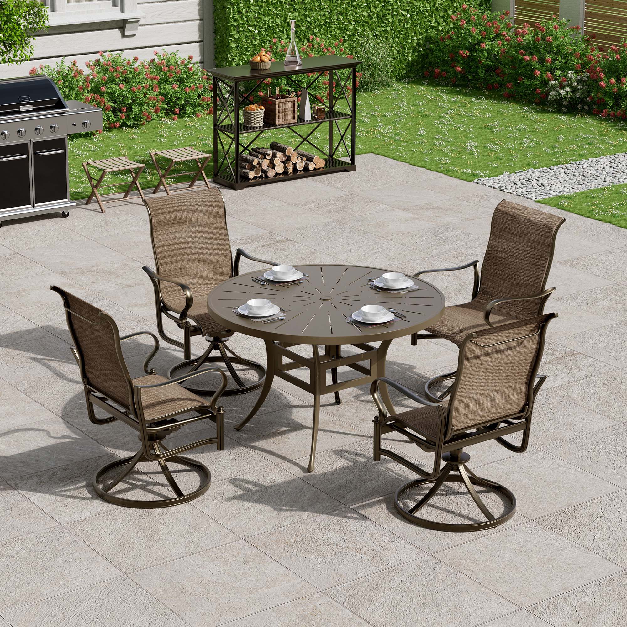 Clihome CL-ODTCJ0CR Patio-Dining-Sets - View #2