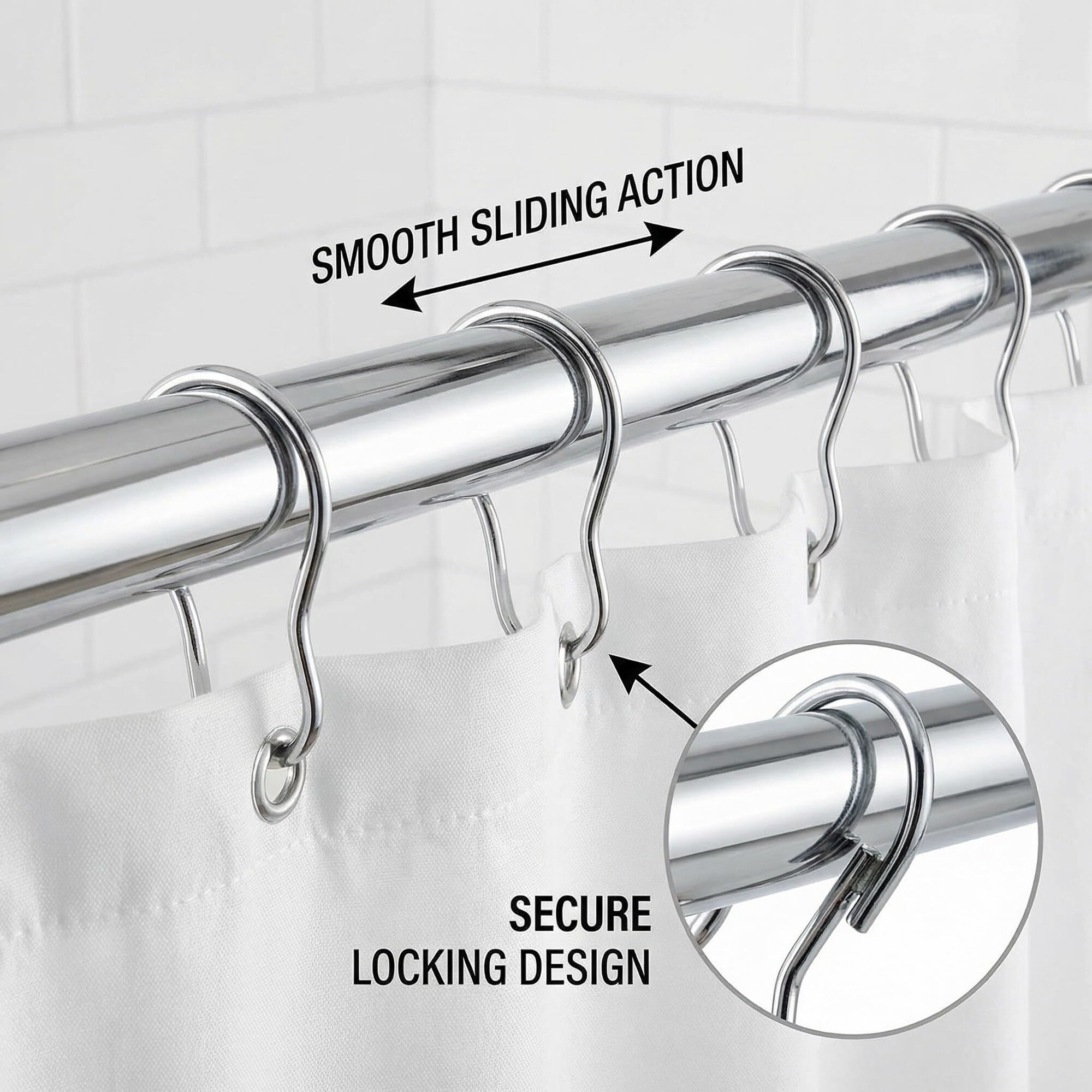 Aoibox LABRXPHQ Shower-Rings-Hooks - View #2