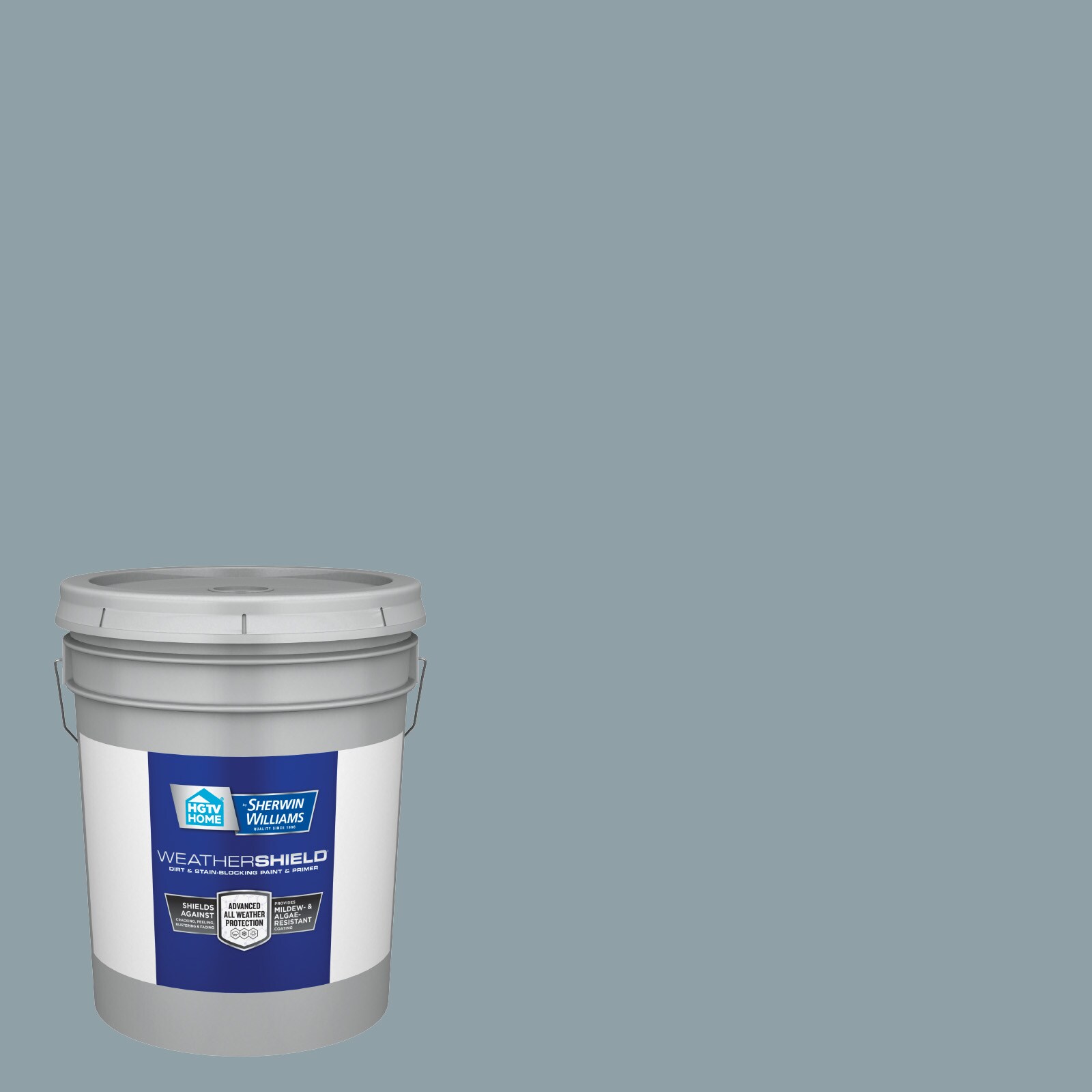HGTV HOME by Sherwin-Williams HGSW3324-636315 Weathershield Flat Debonair HGSW3324 Latex Exterior Paint + Primer ( 5-gallon )