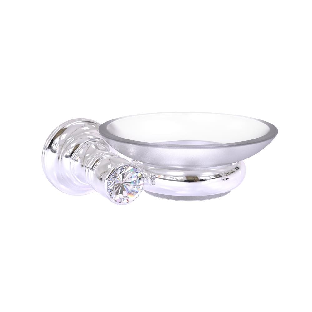Allied Brass CC-62-PC Carolina Crystal Polished Chrome Brass Soap Dish