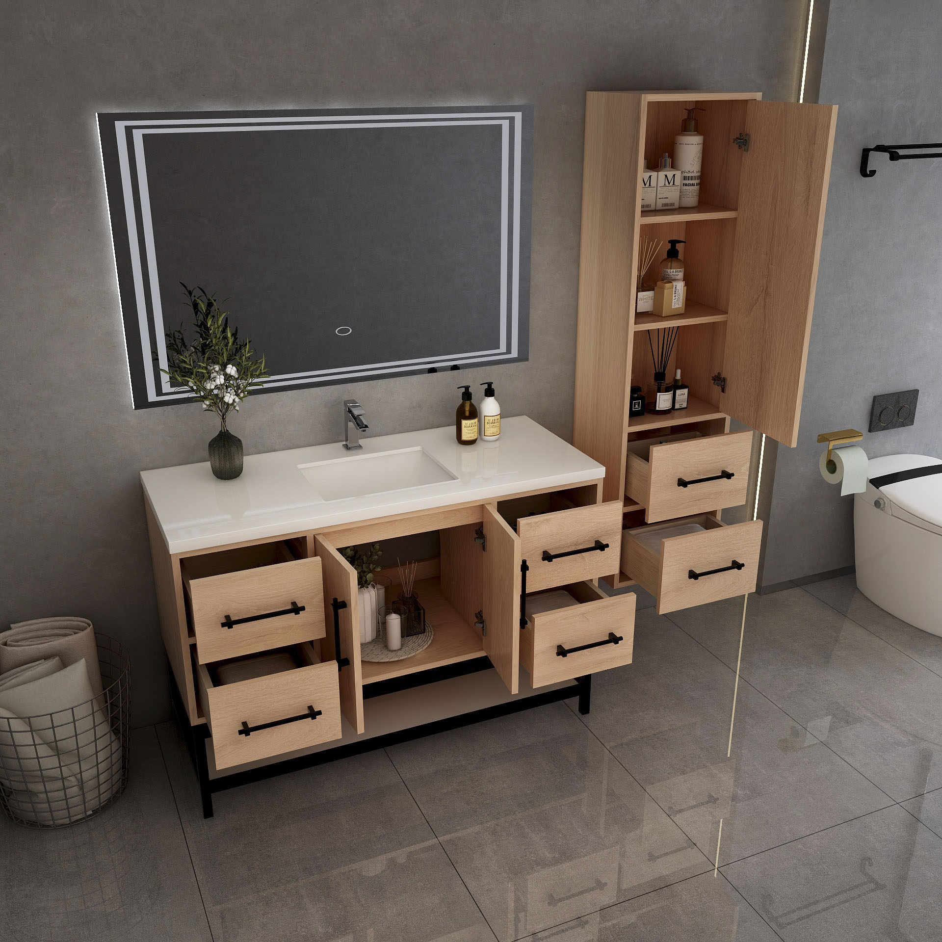 BV Better Vanity VICTORIA48FM-RO Bath-Vanity-Combo - View #7