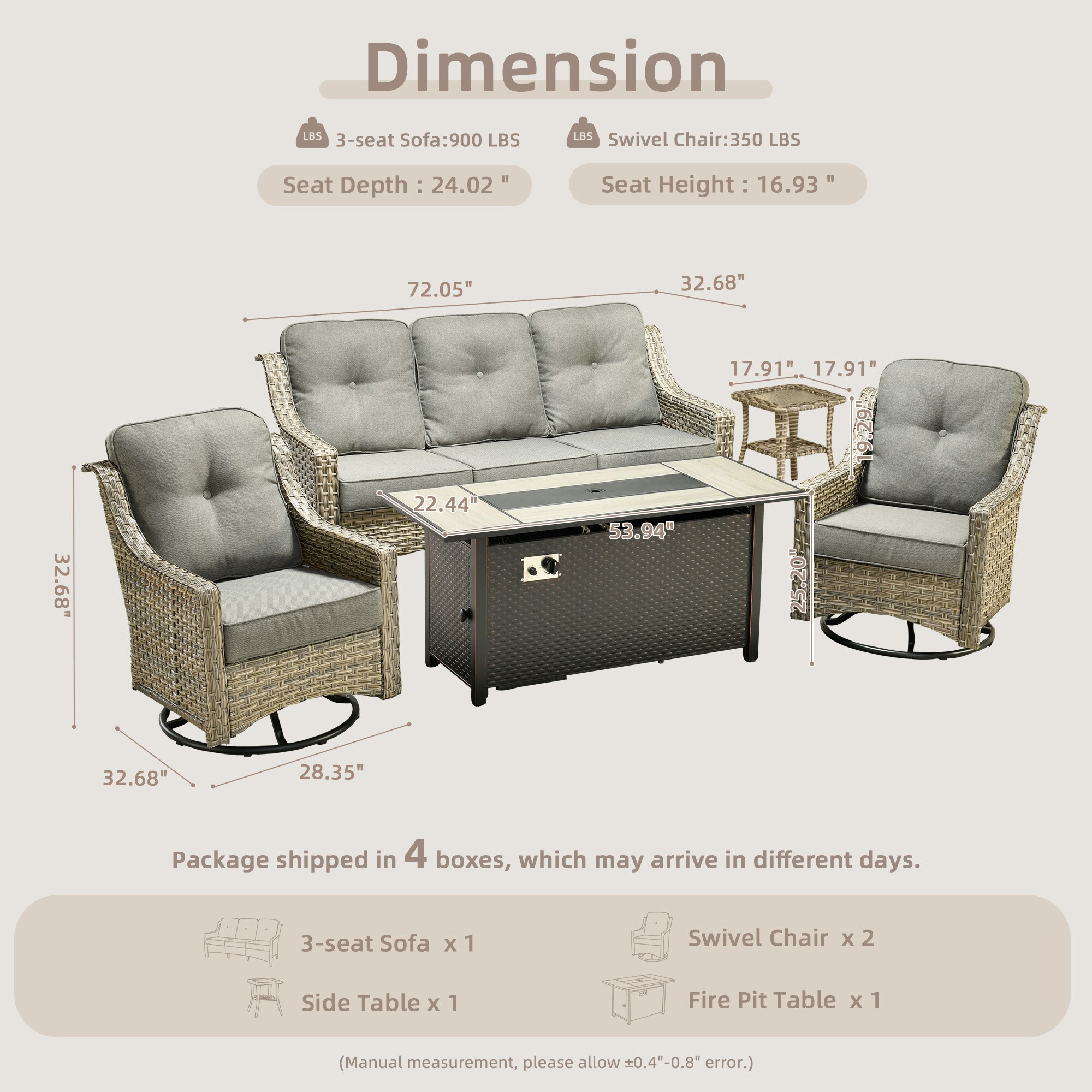 weaxty HMBCFP8503PADYZ5S2 Patio-Conversation-Sets - View #7