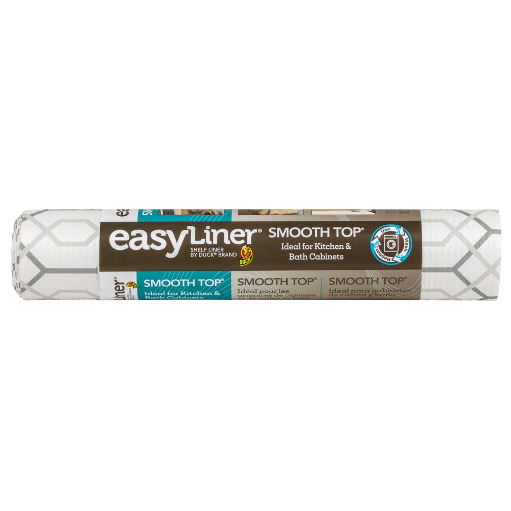Duck Smooth Top EasyLiner Shelf Liner 12-in x 10-ft Grey Gate