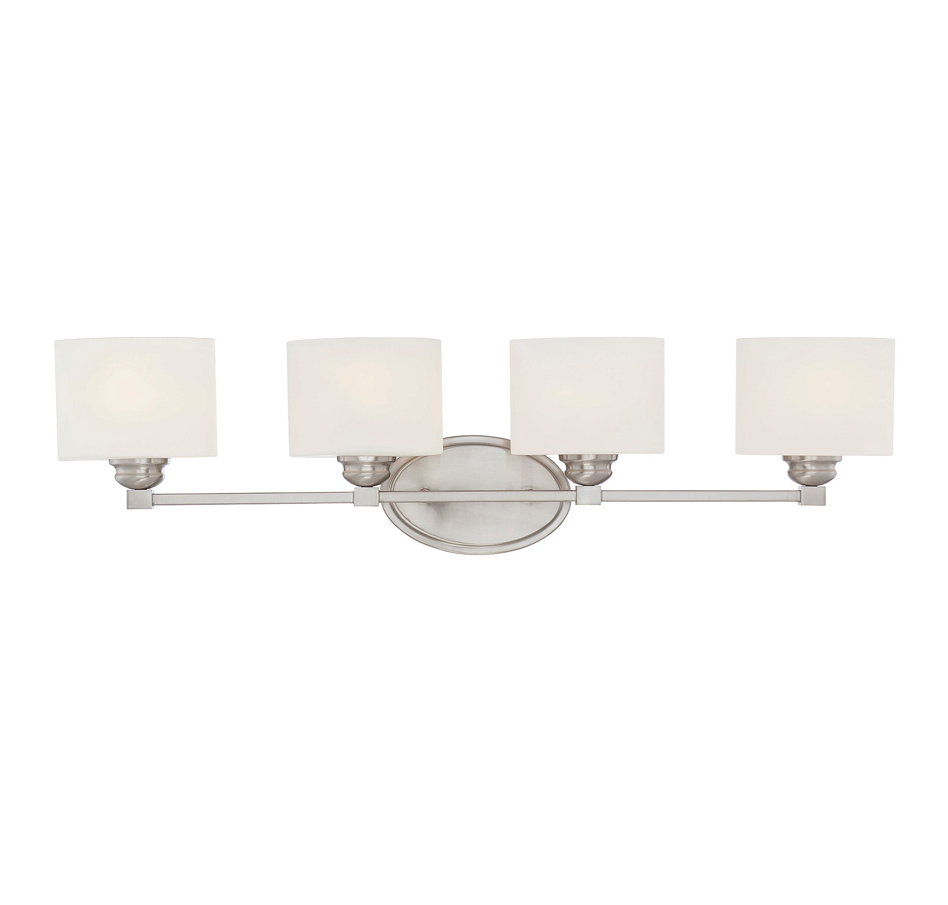 Savoy House Essentials 8-890-4-SN Kane 33-in 4 -Light Satin Nickel Transitional Vanity light