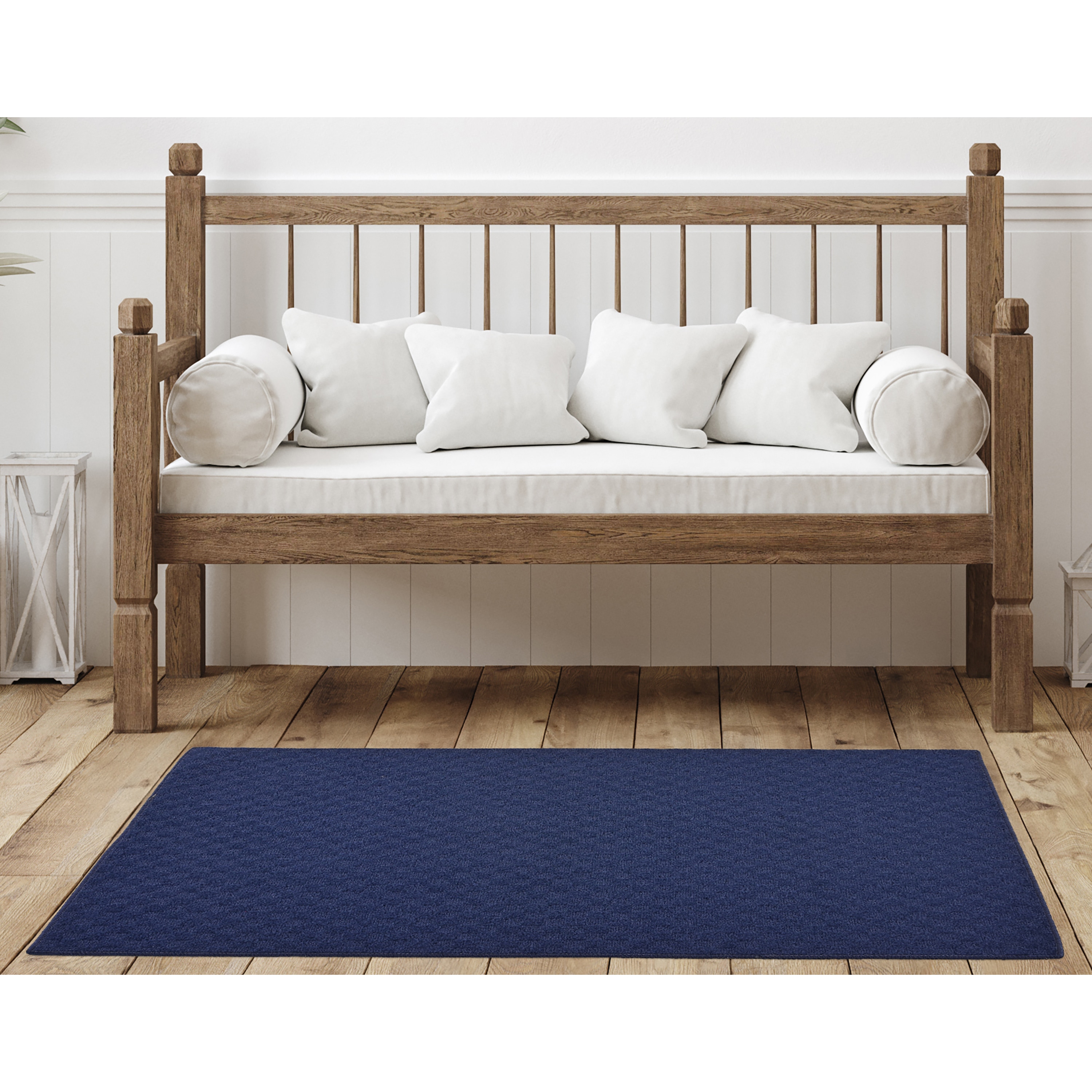 Garland Rug MA000N03606010 Medallion 3 x 5 (ft) Tufted Polypropylene Navy Rectangular Indoor Solid Lodge Area rug