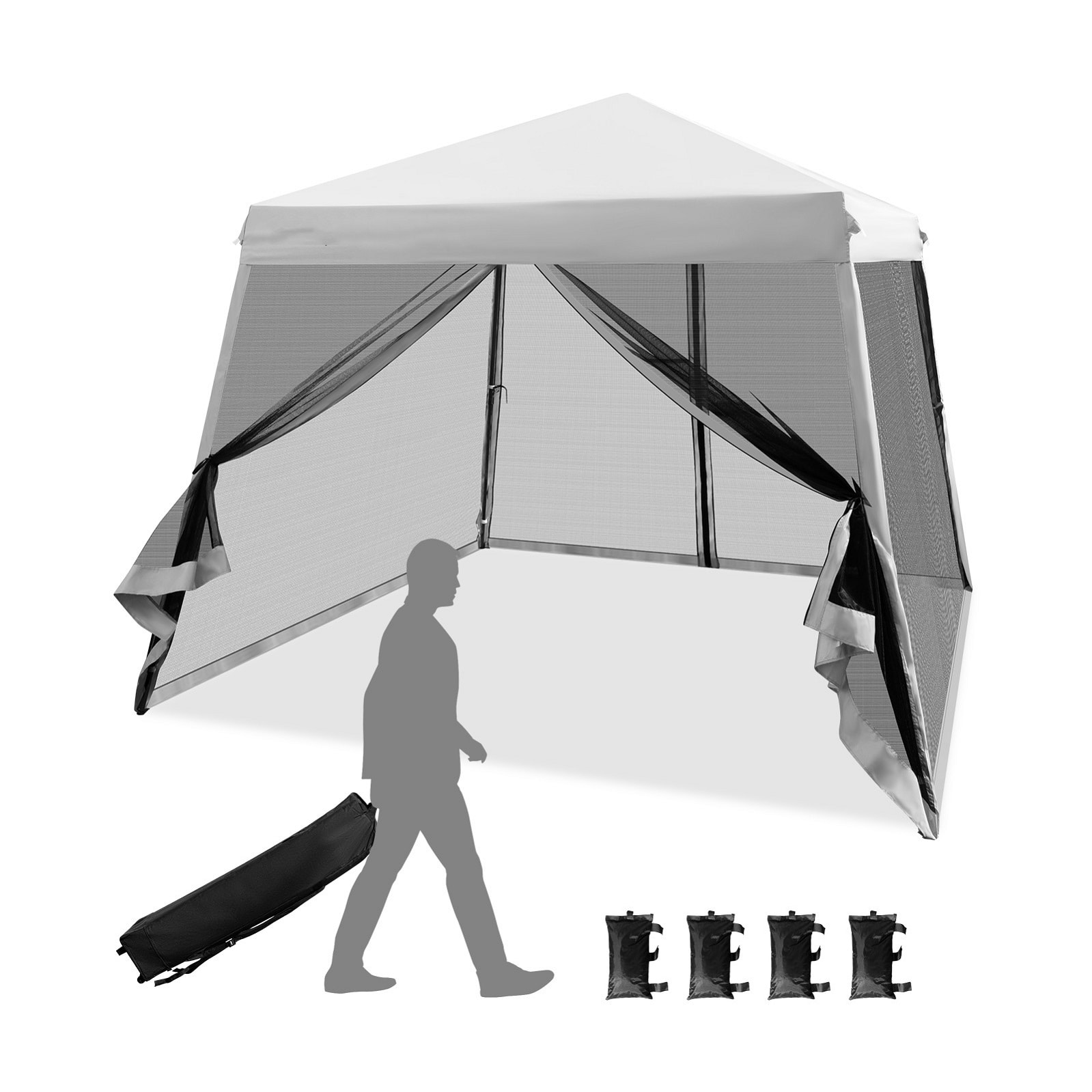 WELLFOR ORS121557510 10-Feet x 10-Feet Canopy Storage Shelter