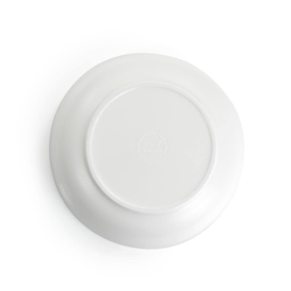 White and Light Blue Melamine Outdoor Dinnerware Set, Service for 4