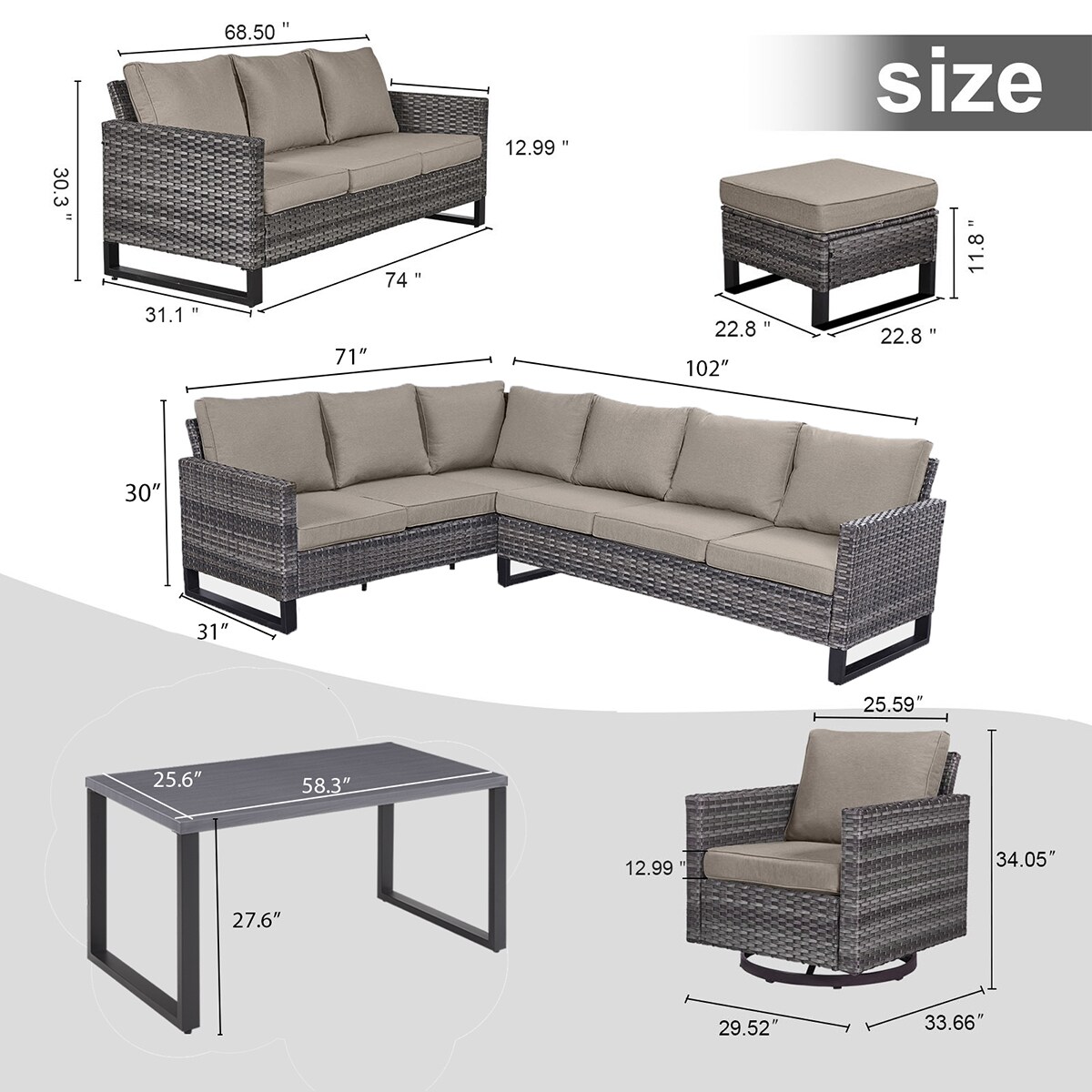 Rilyson FS1491511536269159-3 Patio-Conversation-Sets - View #10