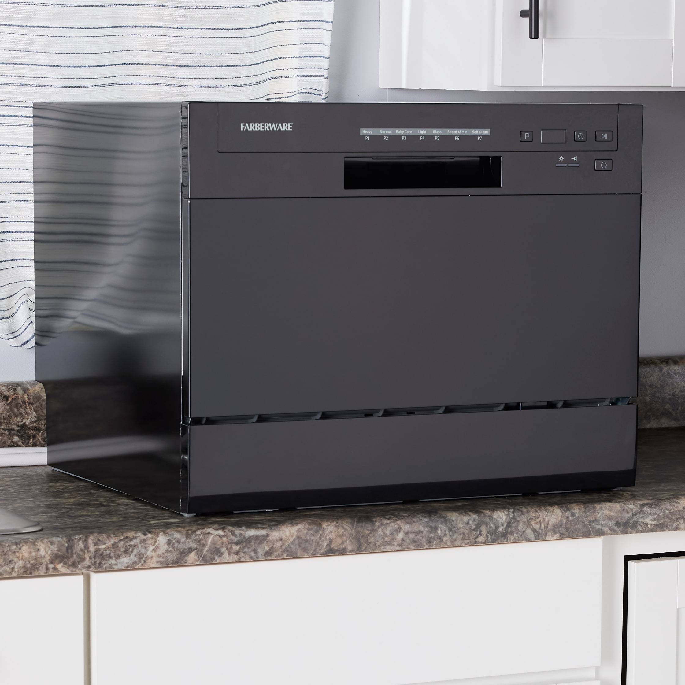 svag vedtage slå op Farberware 19.7-in Portable Countertop Dishwasher (Black) in the Portable  Dishwashers department at Lowes.com