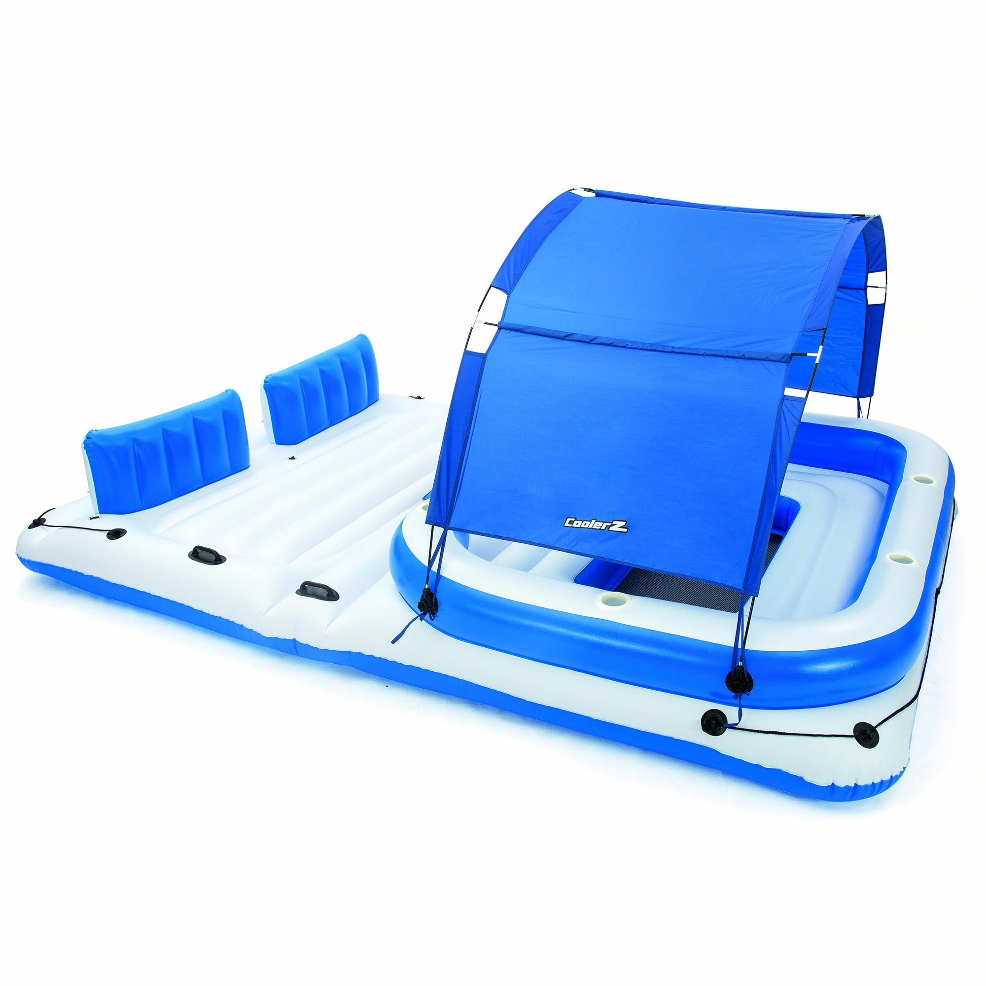 Bestway 153-in x 108-in 6-Seat Blue Inflatable Raft in the Pool Toys ...