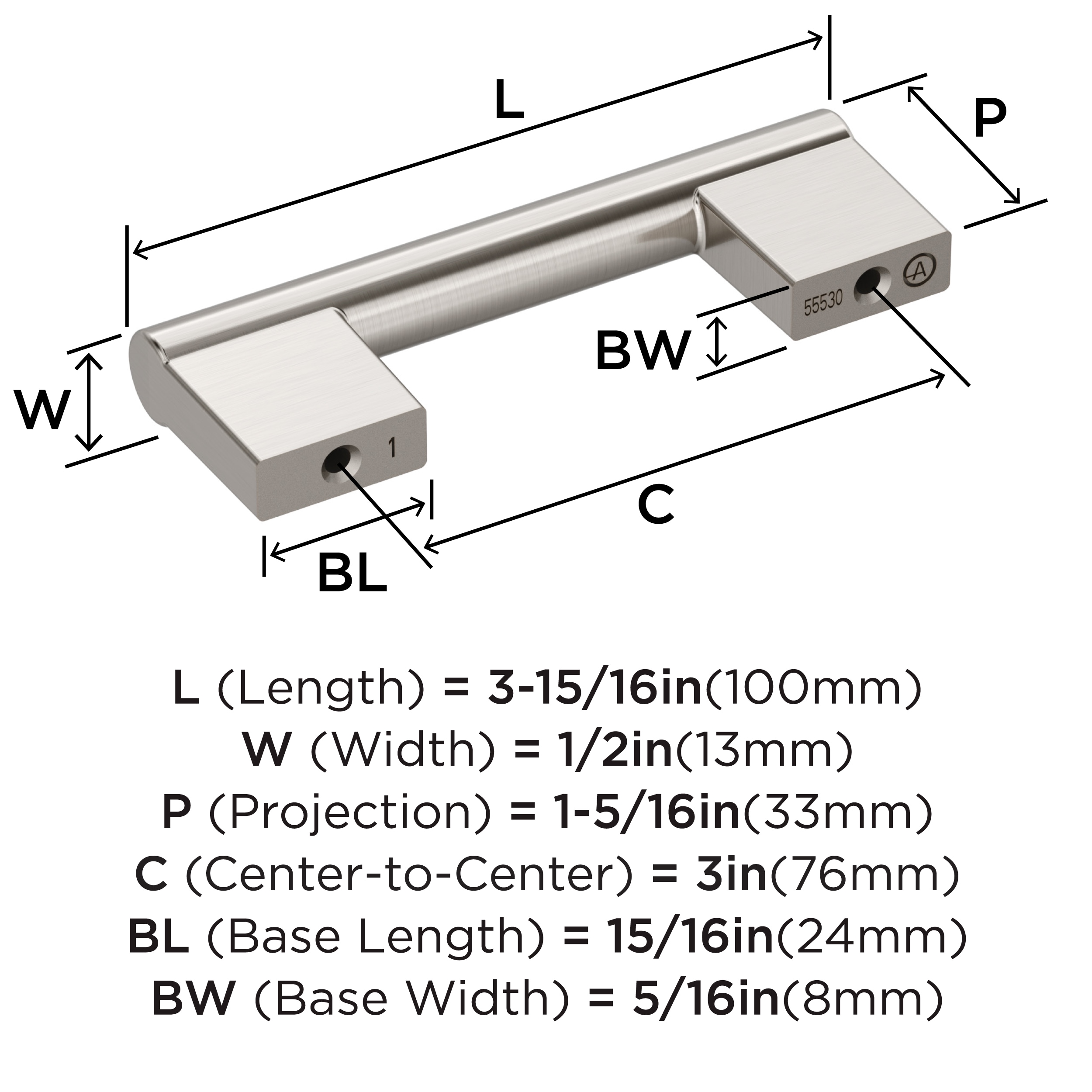 Amerock 10VMP55530G10 Cabinet-Pulls - View #3