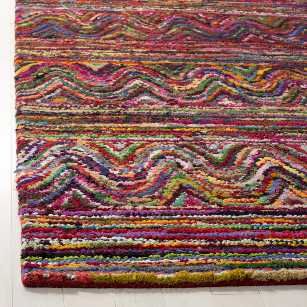 Vibrant Multi-Color Hand-Tufted Wool 8' x 10' Area Rug