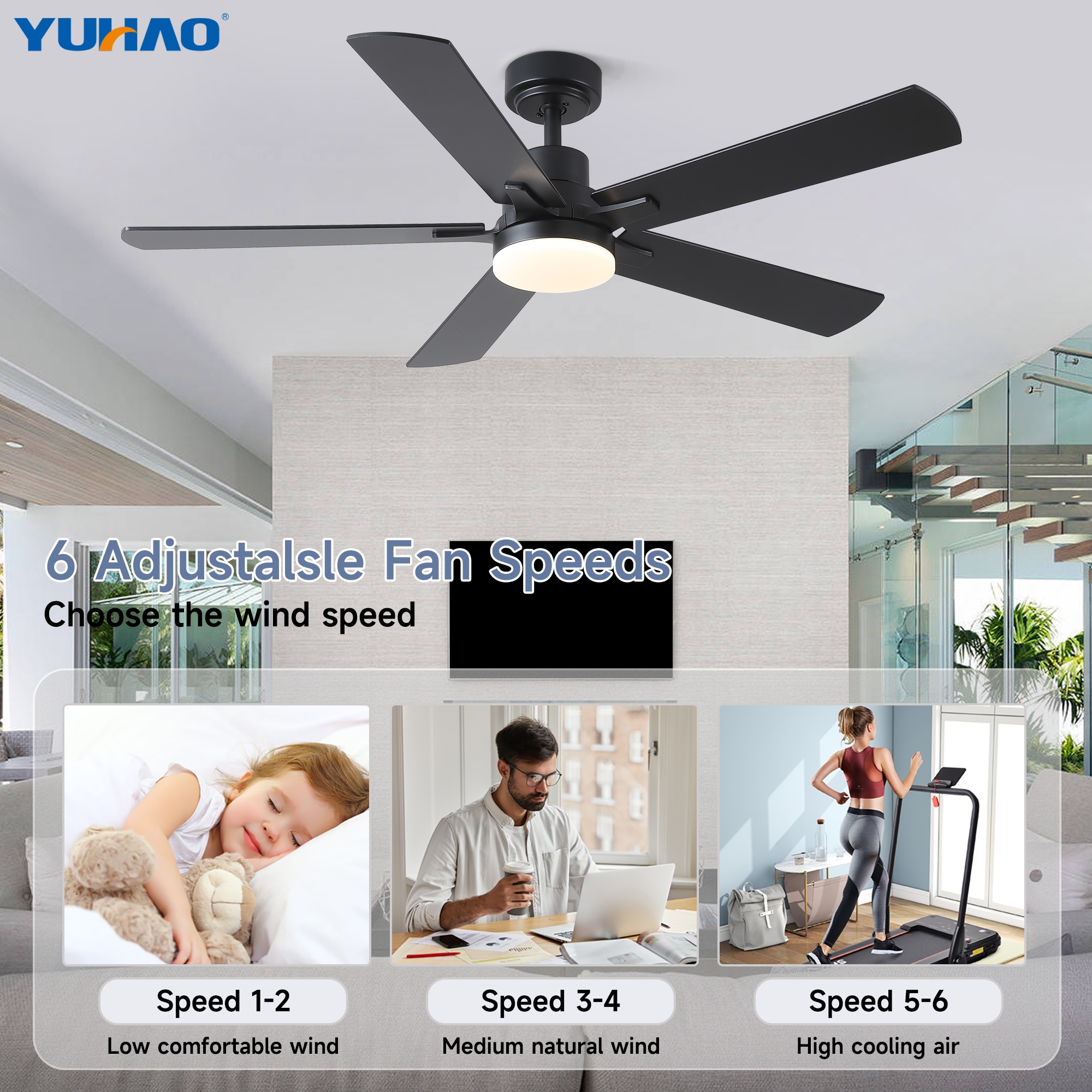 YUHAO LSDY1170ABK52 Ceiling-Fans - View #14
