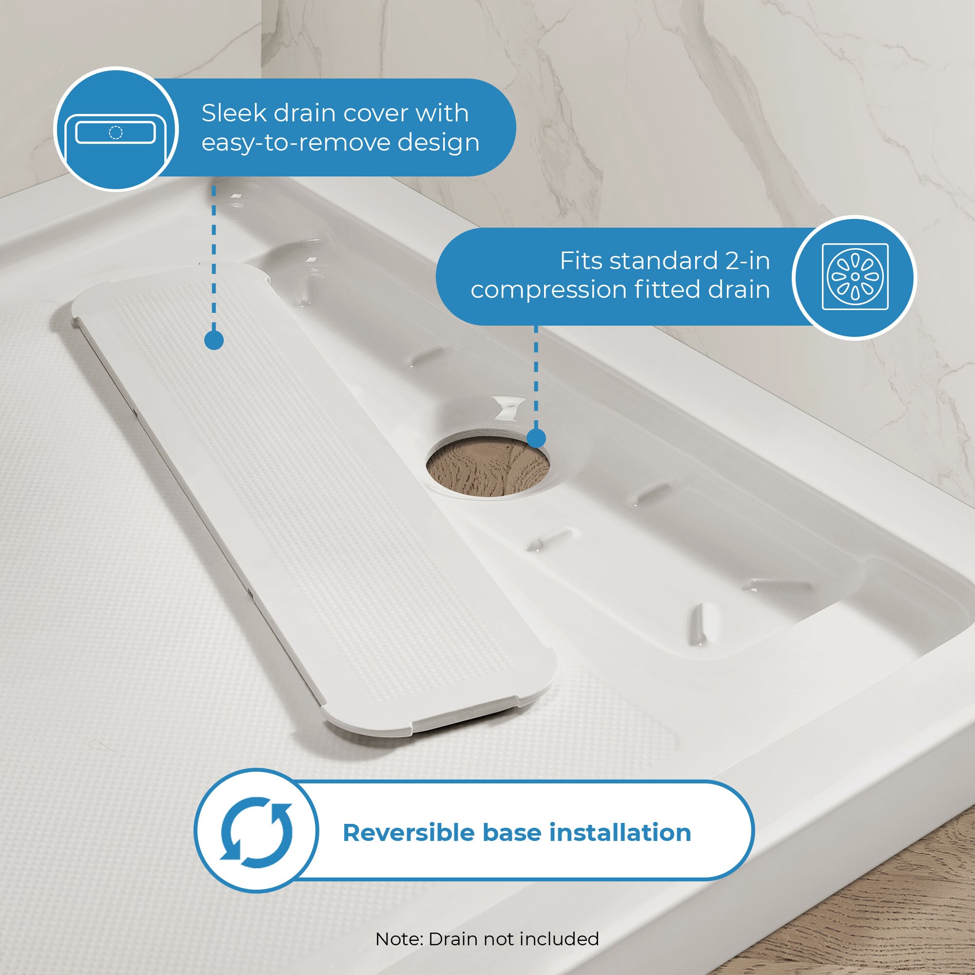 OVE Decors 15SBR-ADEN40-WHT Shower-Floors - View #6
