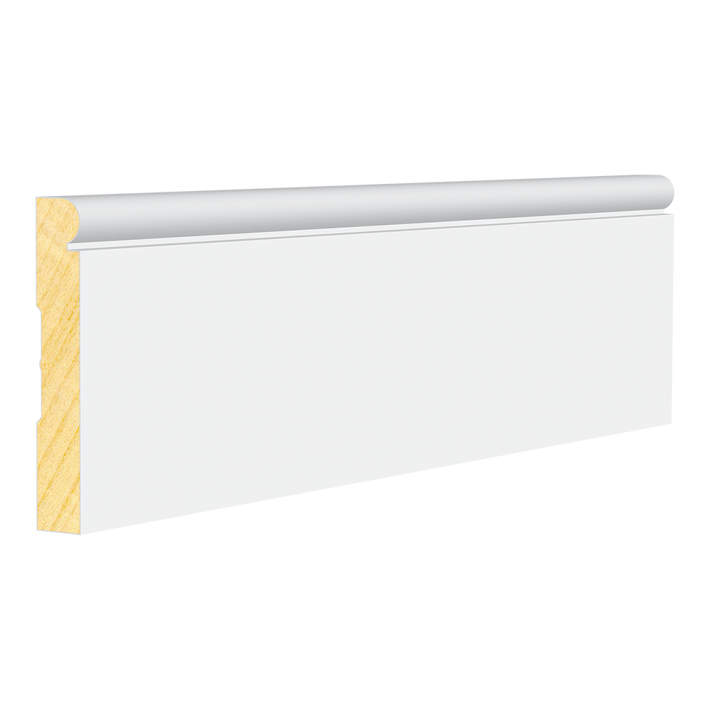RELIABILT 753-PFJ12 9/16-in x 3-1/4-in x 12-ft Traditional Primed Pine 753 Baseboard Moulding