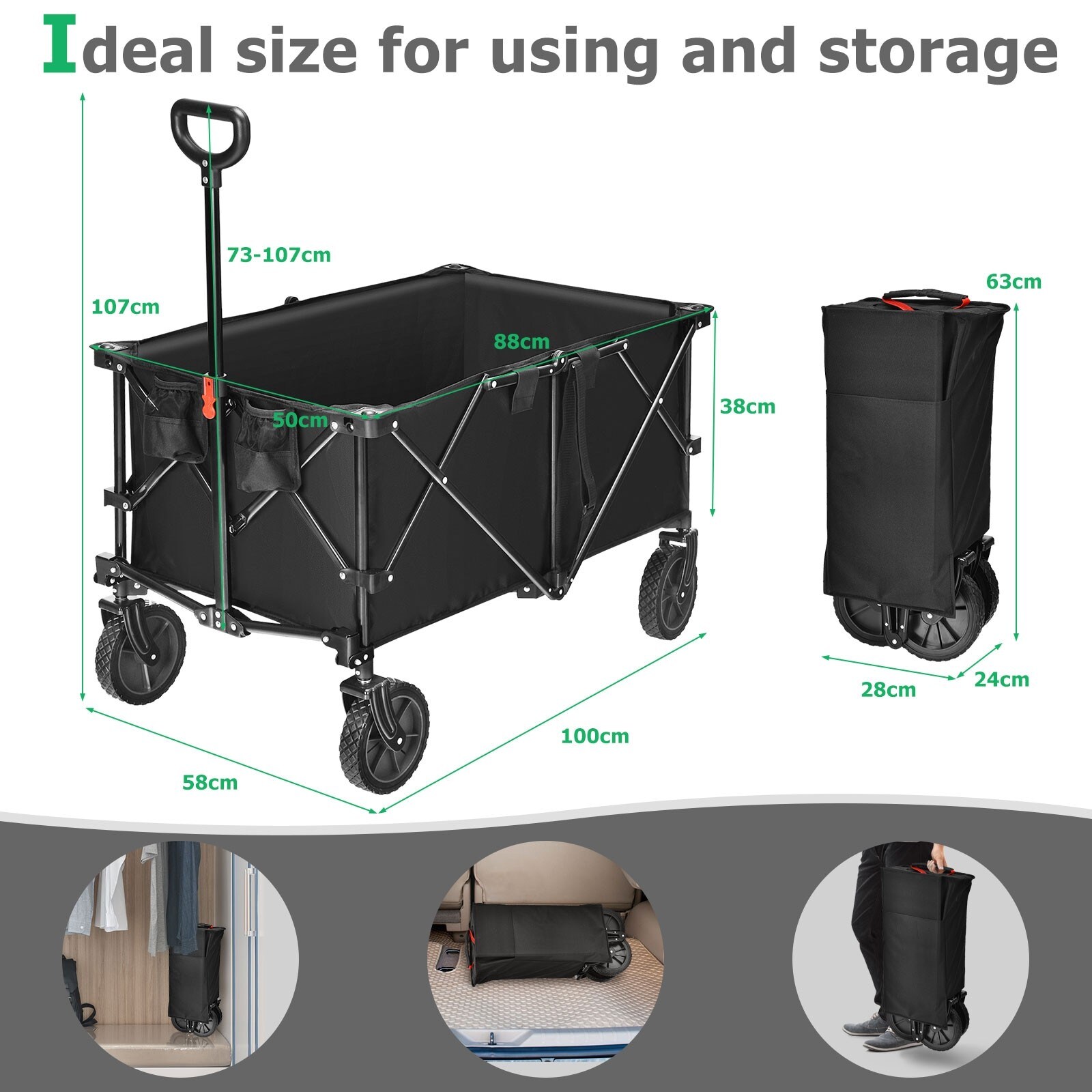 WELLFOR TSG35442BK Yard-Carts - View #12