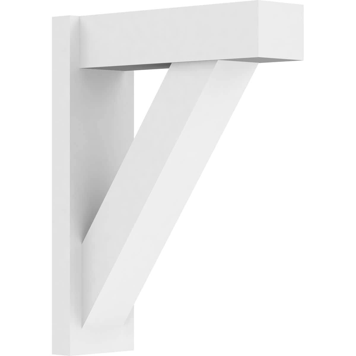 Ekena Millwork OUTP07X20X26TRA05 7-in W x 20-in D x 26-in H Traditional Architectural Grade PVC Outlooker with Block Ends