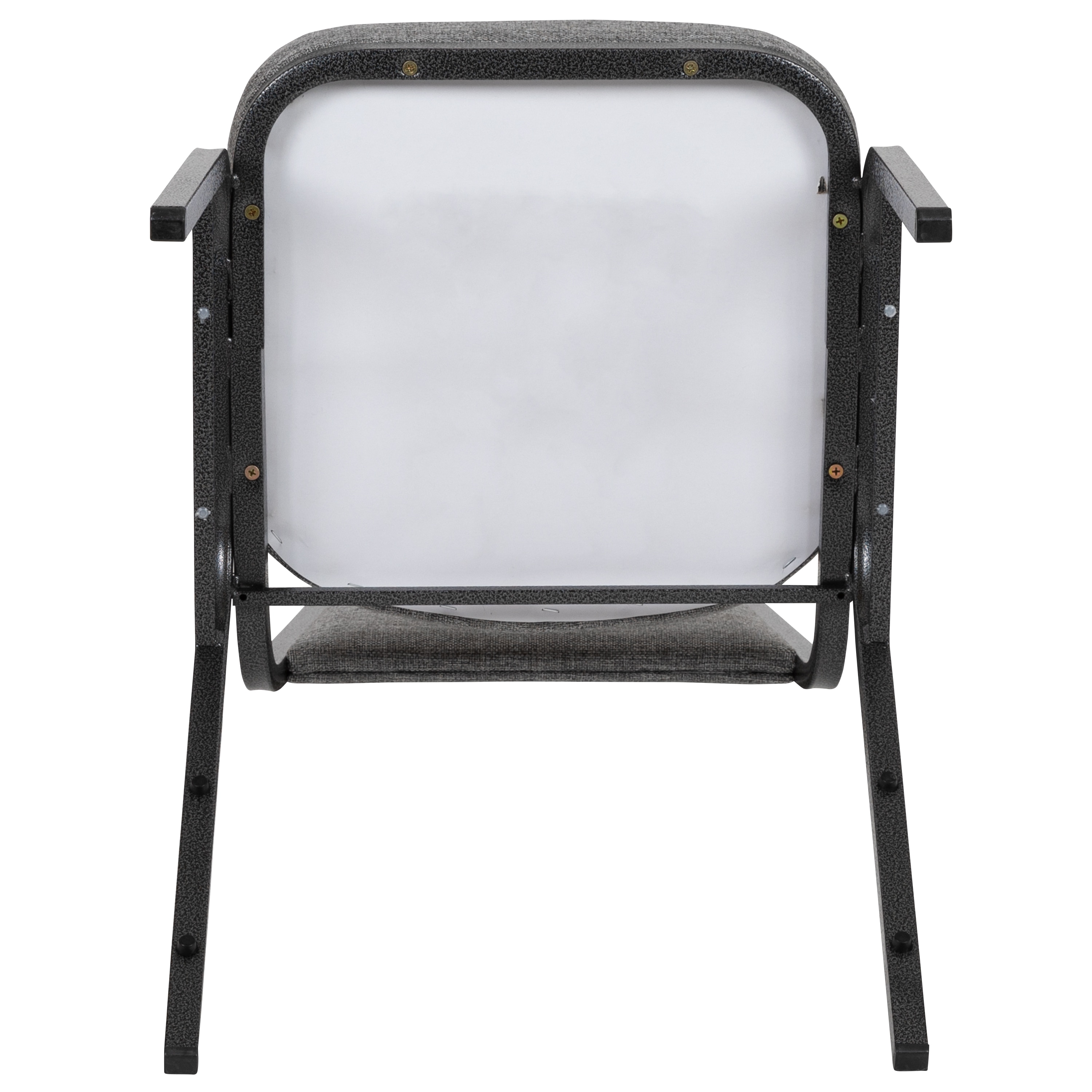 Silver Vein Frame Gray Fabric Stacking Banquet Chair