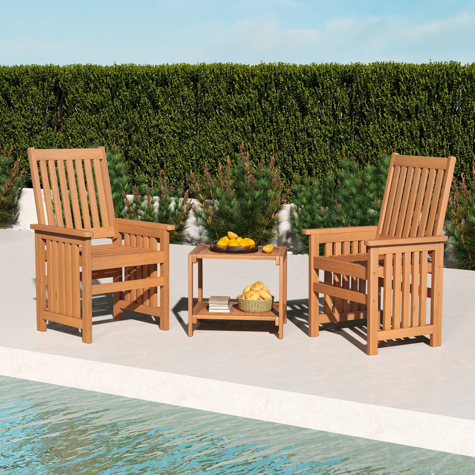 Forclover HYFW-672NT 3 -Piece Patio Conversation Set