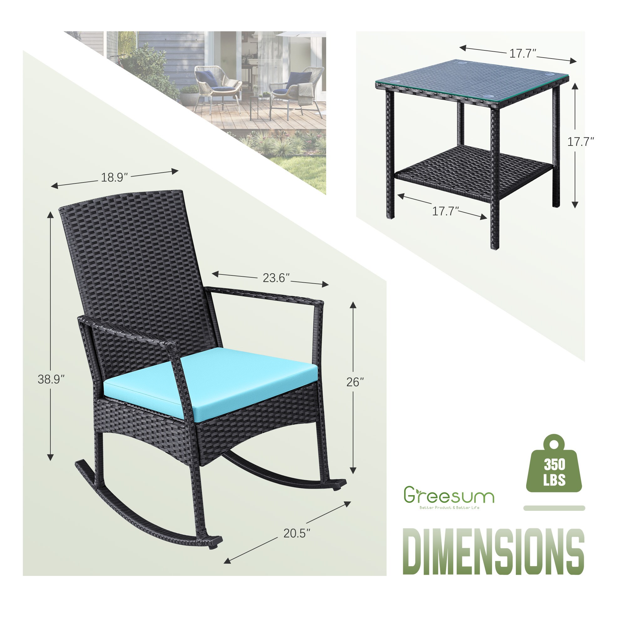 Vineego LS-LCRF23-0317-03 Patio-Conversation-Sets - View #7