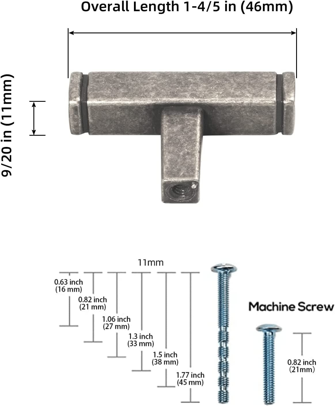 Miaokesen 1814GY-DK Cabinet-Knobs - View #2