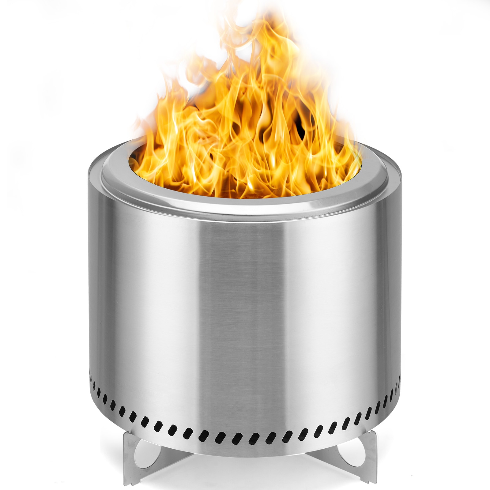 CESICIA 20000 -BTU Silver Stainless steel Liquid propane Outdoor Fireplace #W225-OPS-239