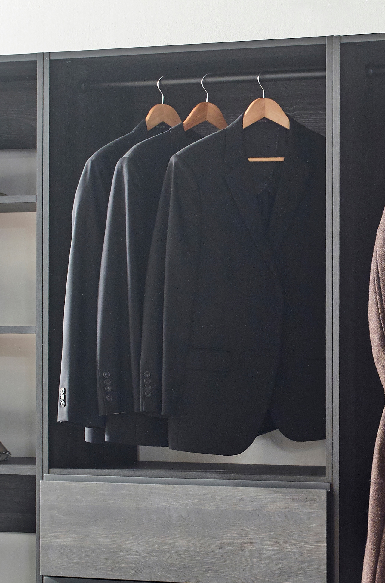 Klair Living PROSPER-ECDA BLK Wood-Closet-Kits - View #4