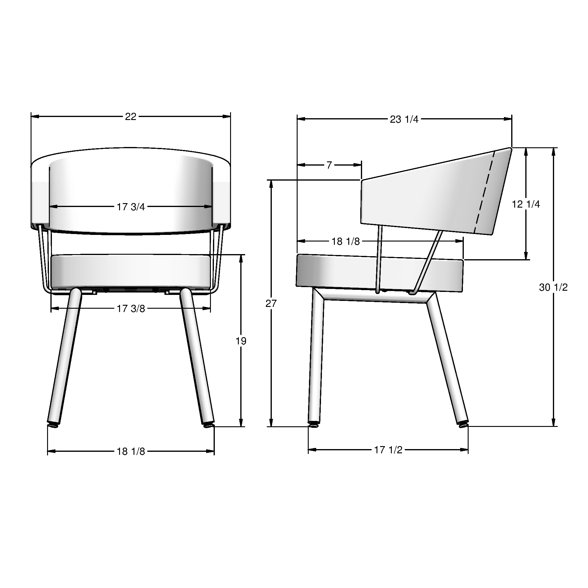 Amisco 34560-WE/1B25HFF4 Dining-Chairs - View #8