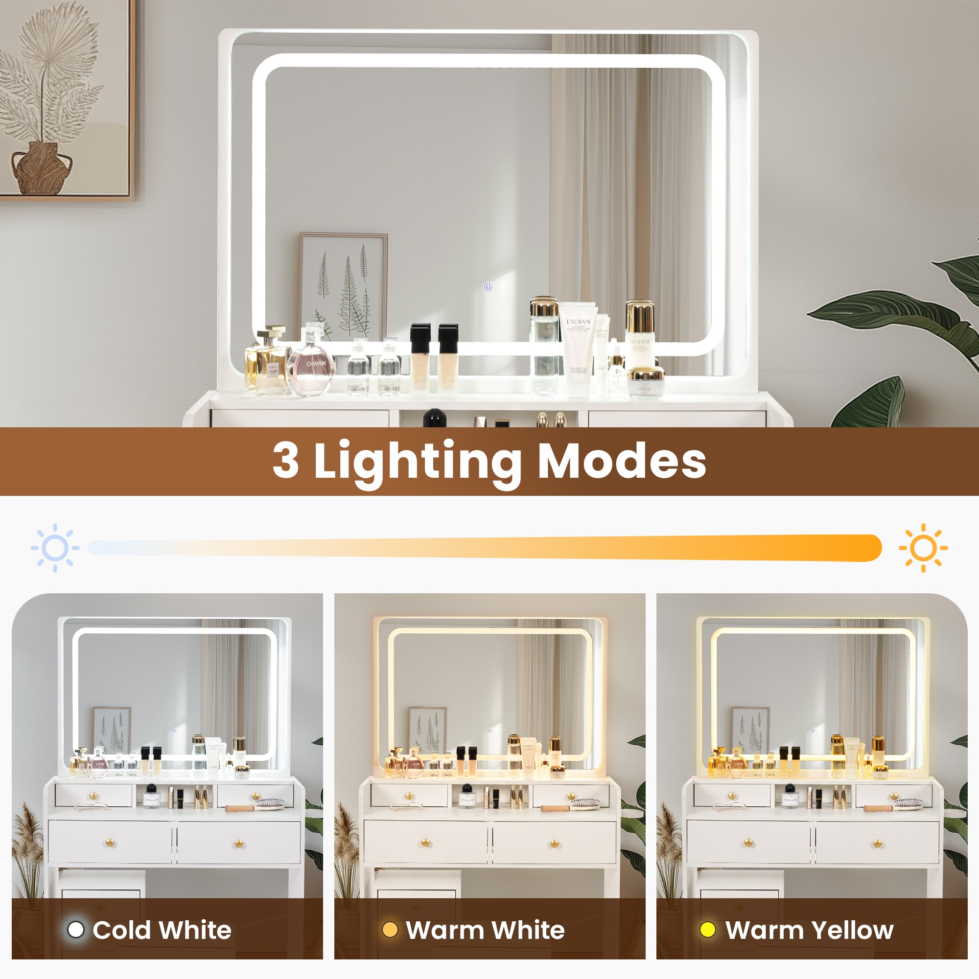 PamaPic SN-SZT-6D-WL1 Bedroom-Vanities - View #4