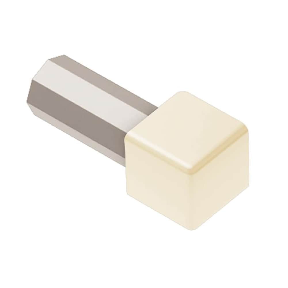 Schluter Systems ED/Q45SP Quadec 0.188-in W x 1.0-in L Sand pebble color-coated aluminum Aluminum Outside corner Tile Edge Trim