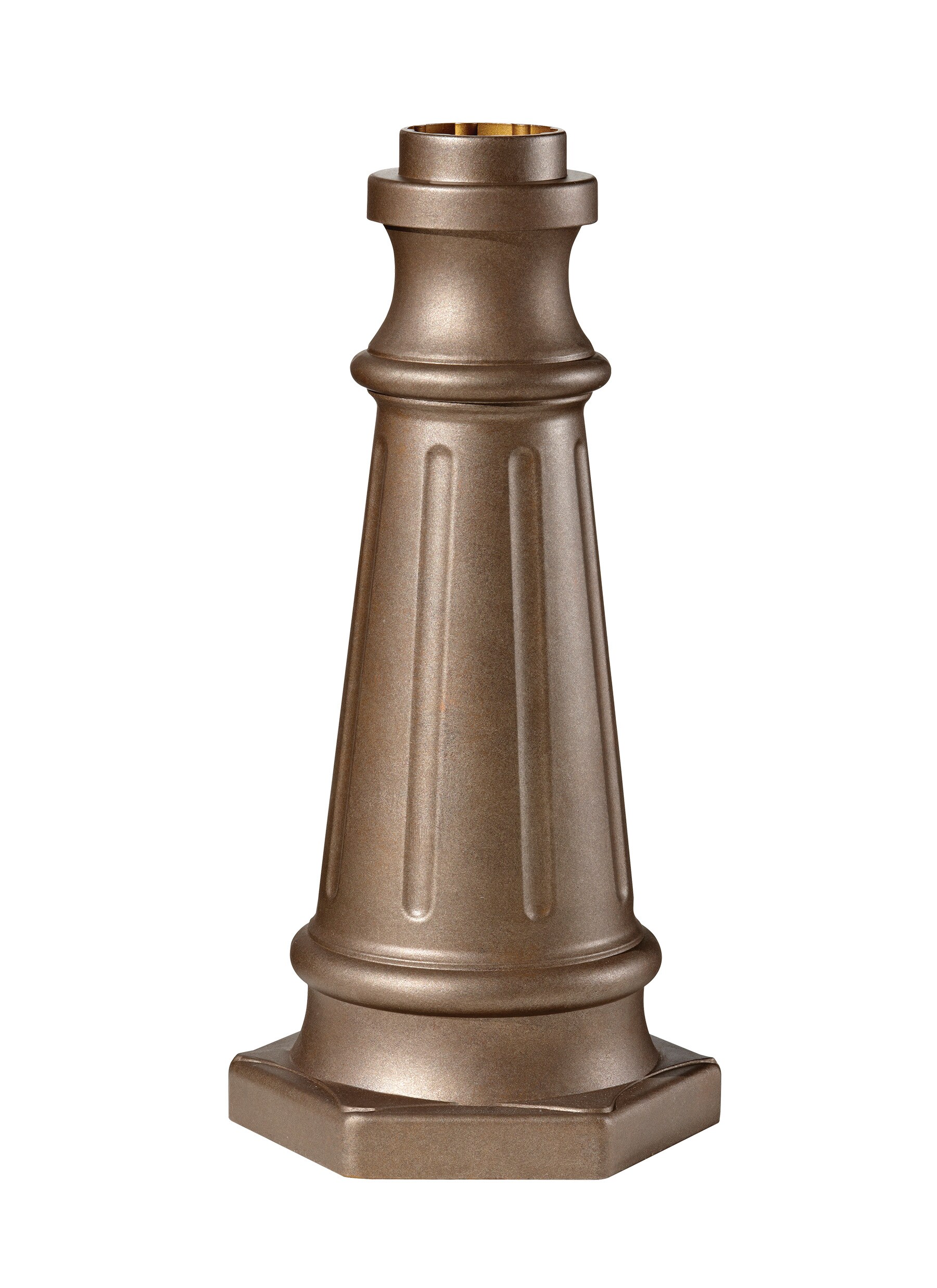 Cast Brass Decorated Ornate Lamp Column  7" tall 