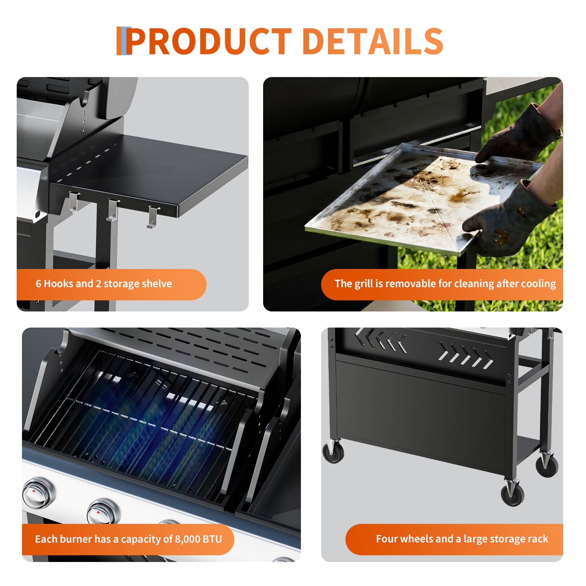 IdealHouse LW-JAS-38G6 Gas-Grill - View #4