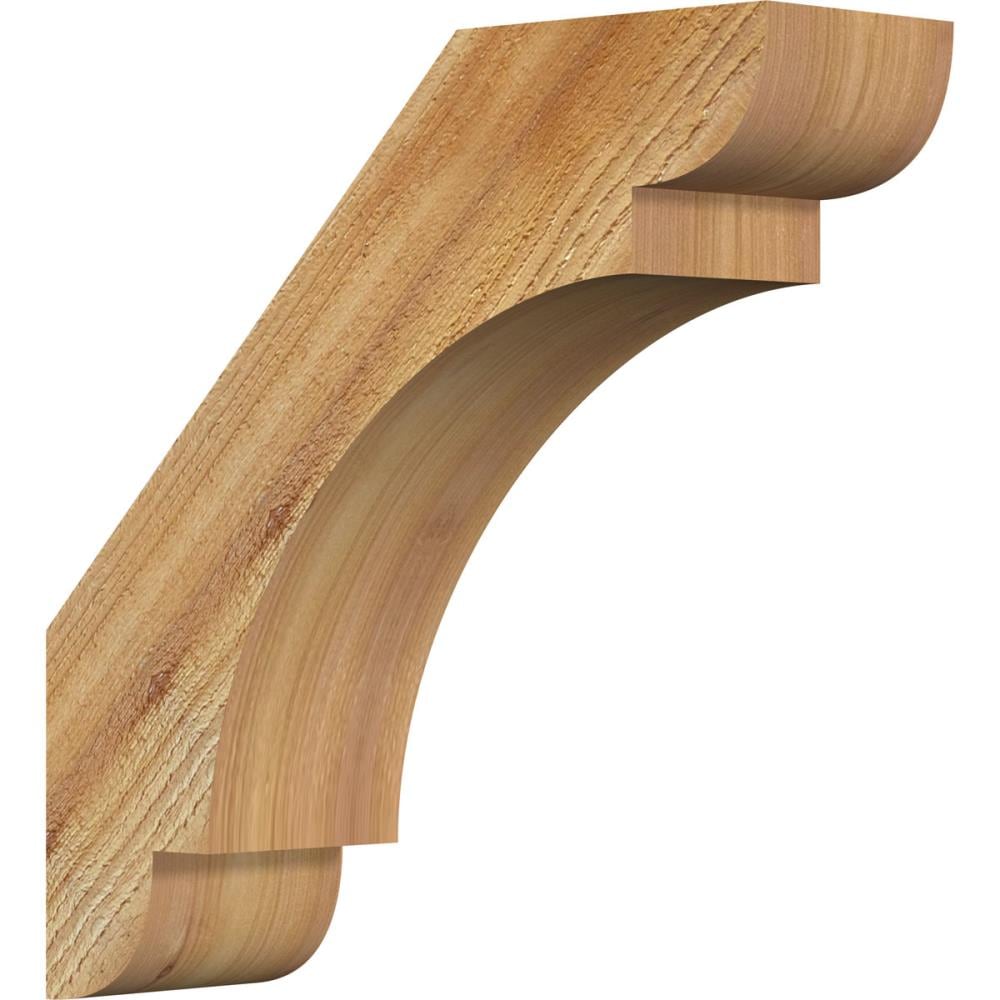 Ekena Millwork BRC04X14X14OLY00RWR 4-in x 14-in x 14-in Western Red Cedar Unfinished Wood Olympic Rough Sawn Knee Brace