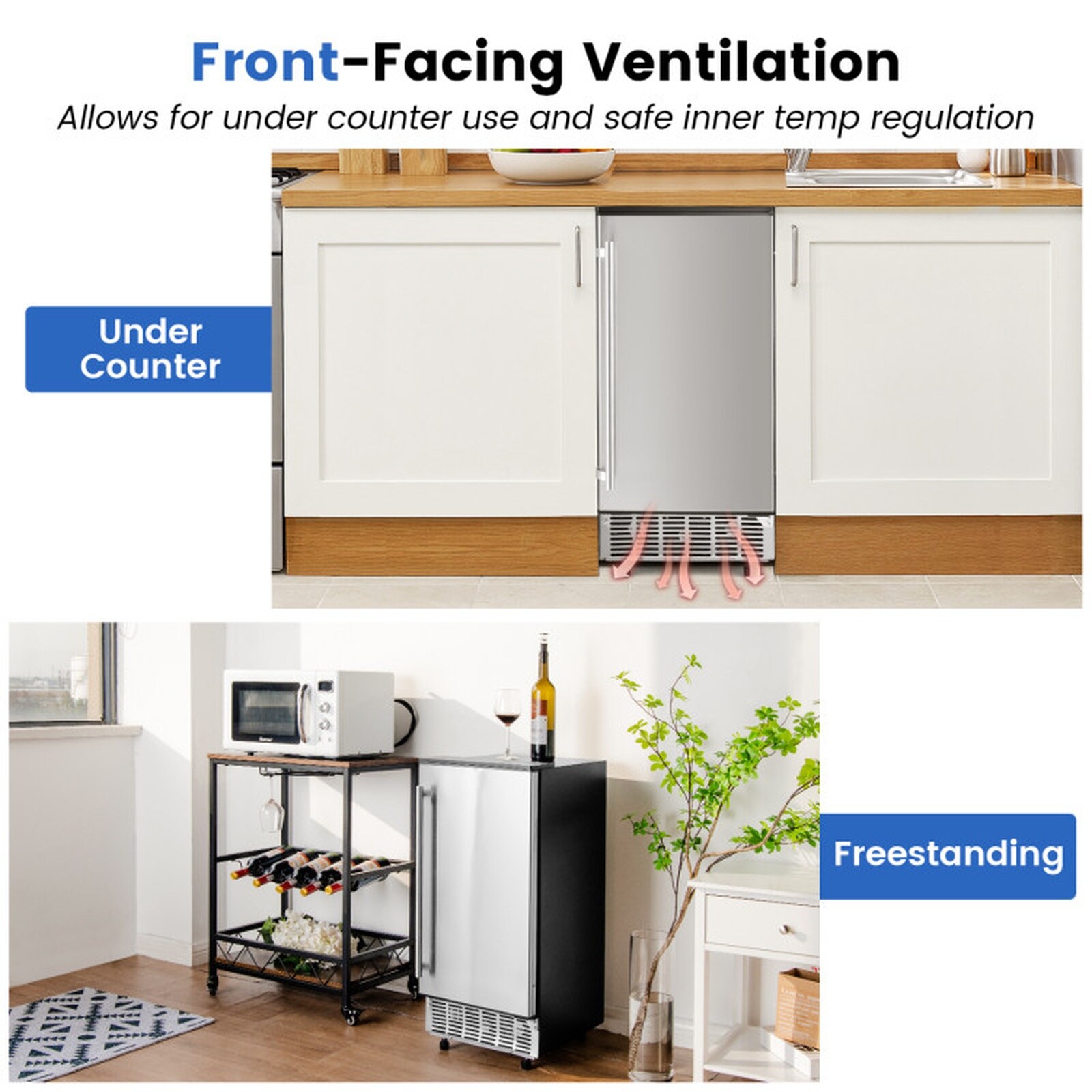 SUGIFT Freestanding Built-In Undercounter Ice Maker – 80-lb Daily Stainless Steel Ice Maker Machine with Reversible Door Self-Cleaning and 24-H Timer Sansujyuku sansujyuku.com