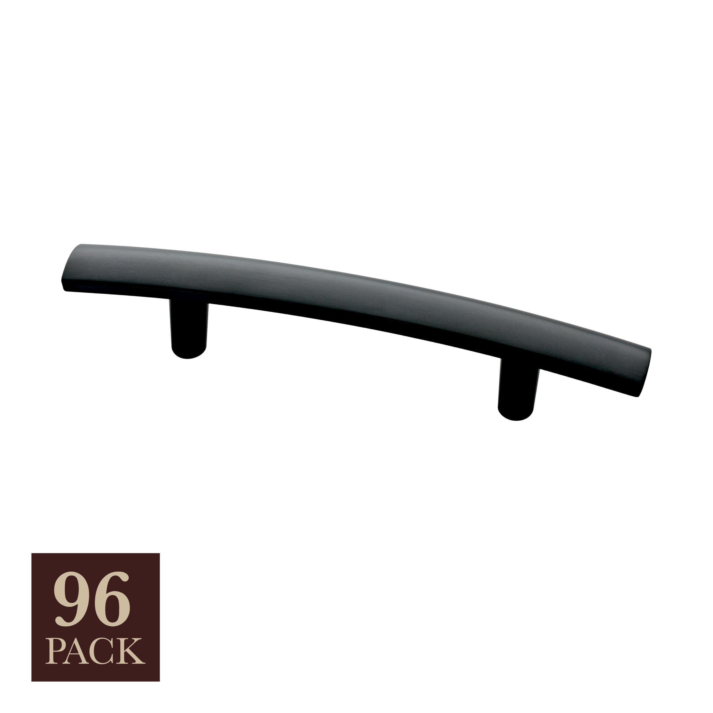 allen + roth P24425W-FB-K9 Amelia 3-in , 76mm Center to Center Matte Black Arch Bar 96 -Pack