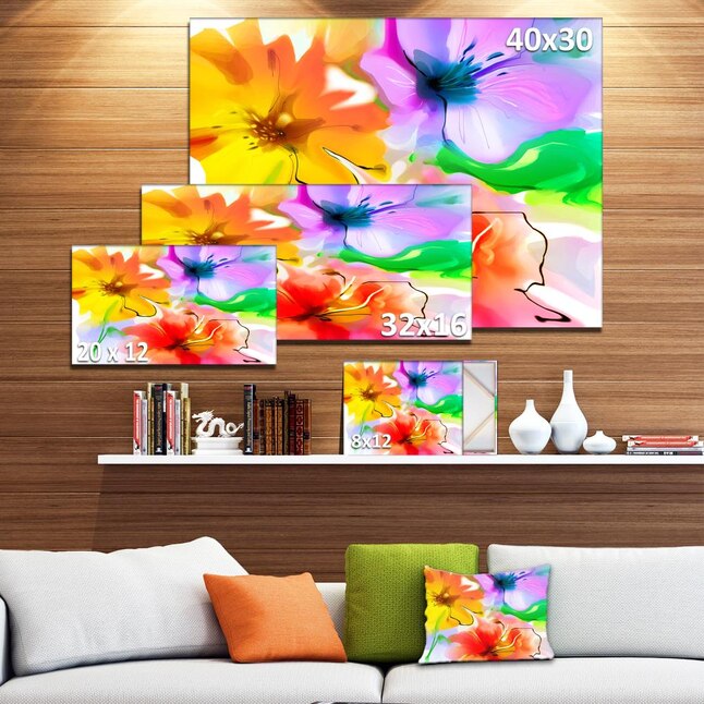 Designart 12-in H x 20-in W Floral Print on Canvas at Lowes.com