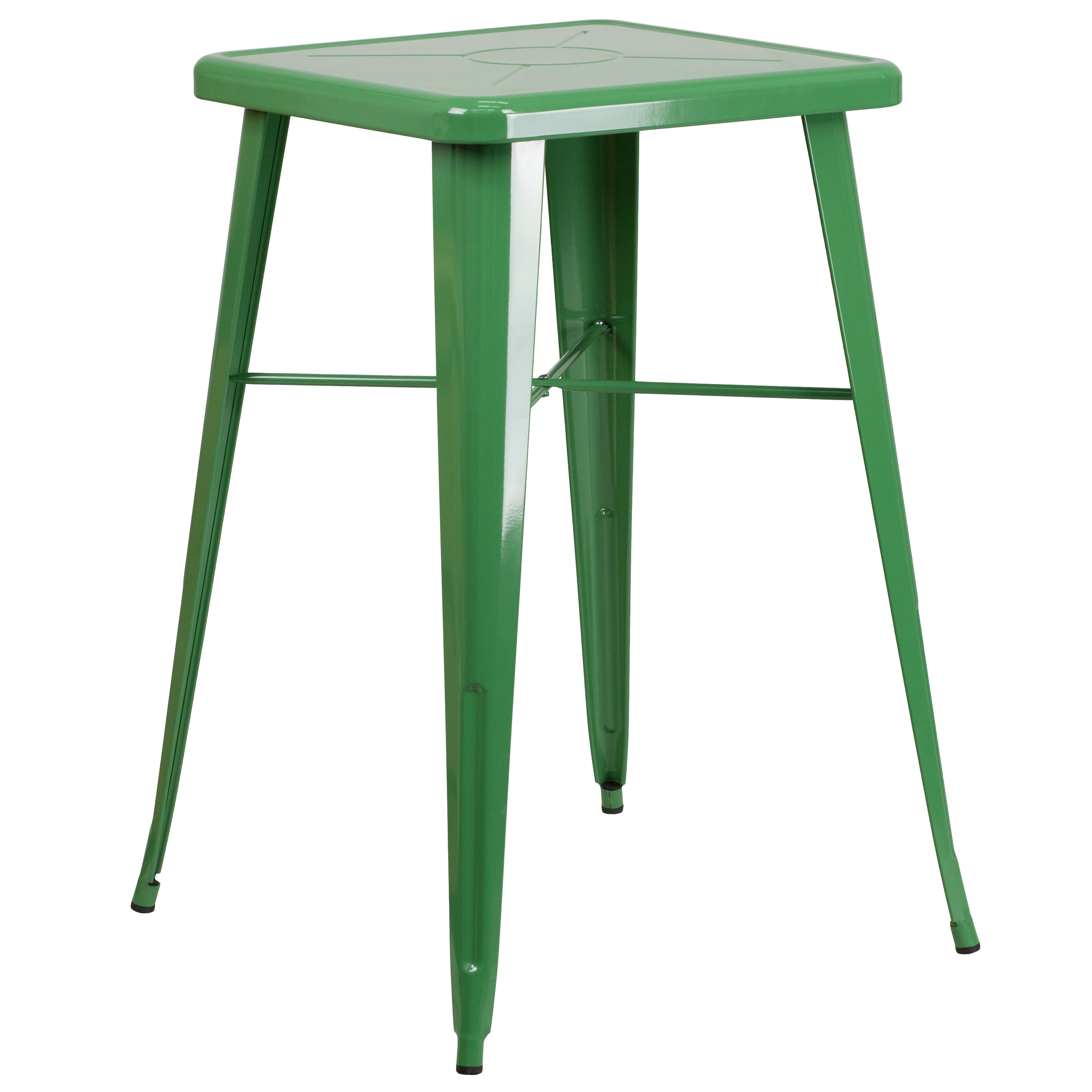 Flash Furniture 889142014454 Green Contemporary/Modern Bar Table, Metal with Green Metal Base 27.75-in L x 40-in H