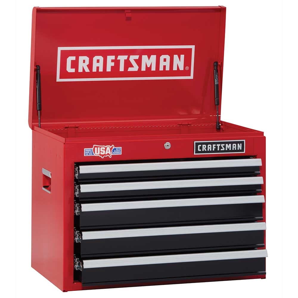 2000 Series 26-in W x 19.75-in H 5-Drawer Steel Tool Chest (Red) | - CRAFTSMAN CMST22652RB