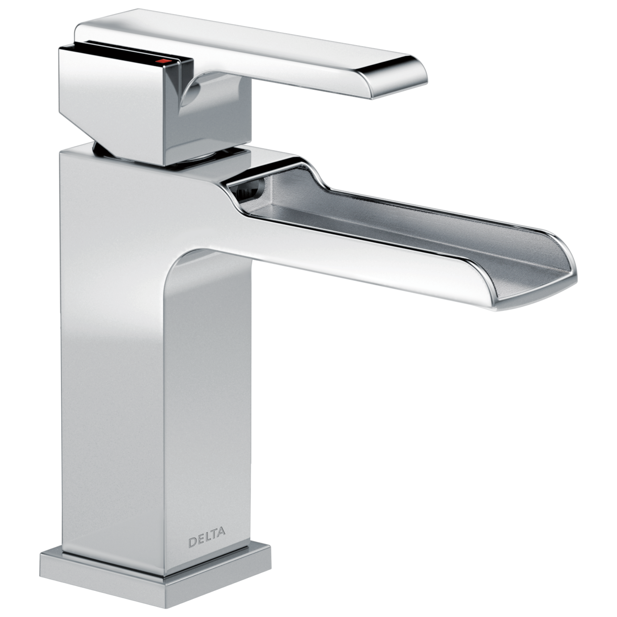 Delta 568LF-LPU Ara Chrome 4-in centerset 1-handle WaterSense Low-arc Residential Handle Bathroom Sink Faucet with Deck Plate