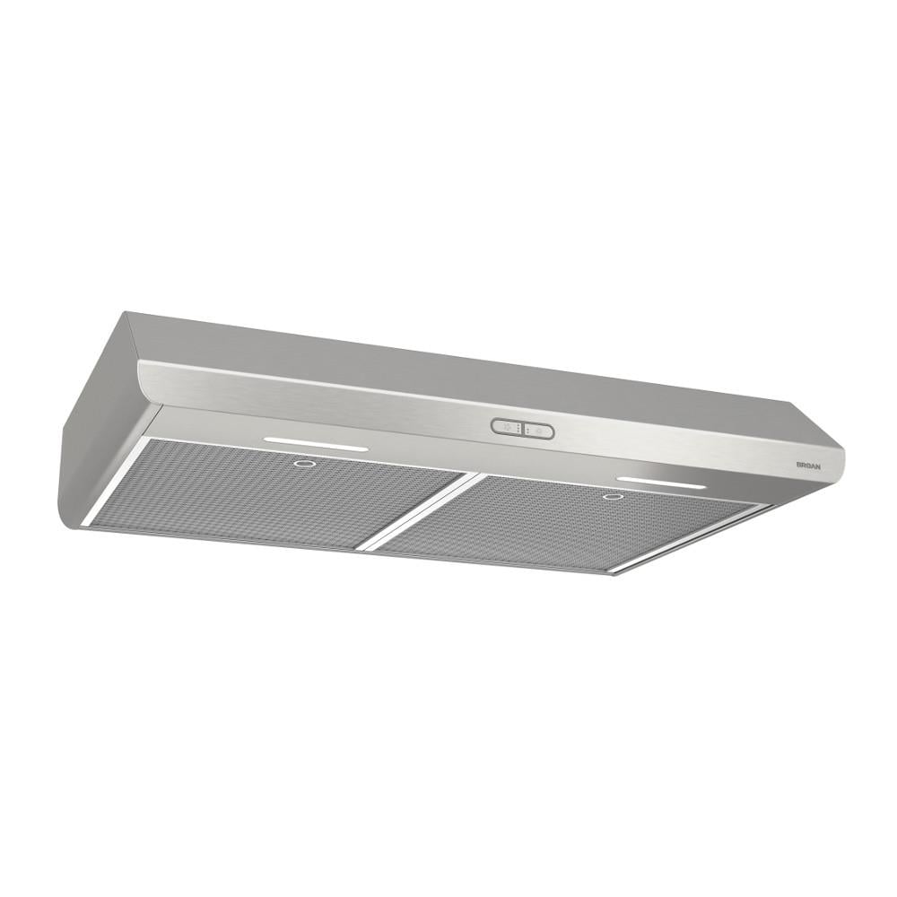 Broan BKDB130SS 30-in 250-CFM Convertible Stainless Steel Under Cabinet Range Hoods Undercabinet Mount