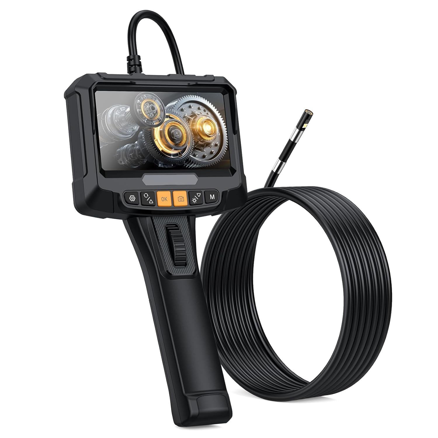 GAOMON Industrial Borescope Camera - 1080P HD Inspection Camera with 5in IPS Screen 8 LED Lights 16.5FT Cable and 32GB Card